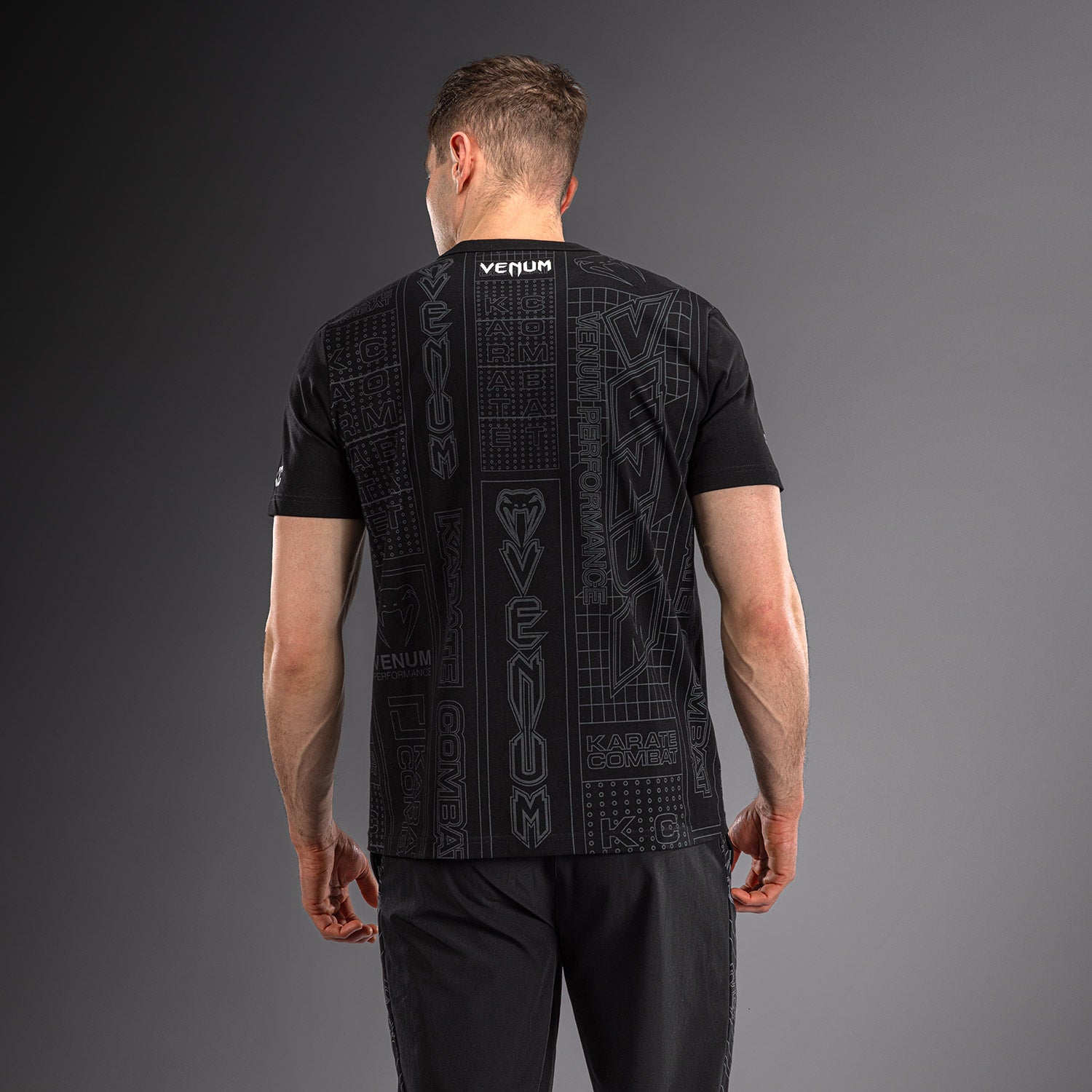 venum-karate-combat-t-shirt-schwarz-grau image 4