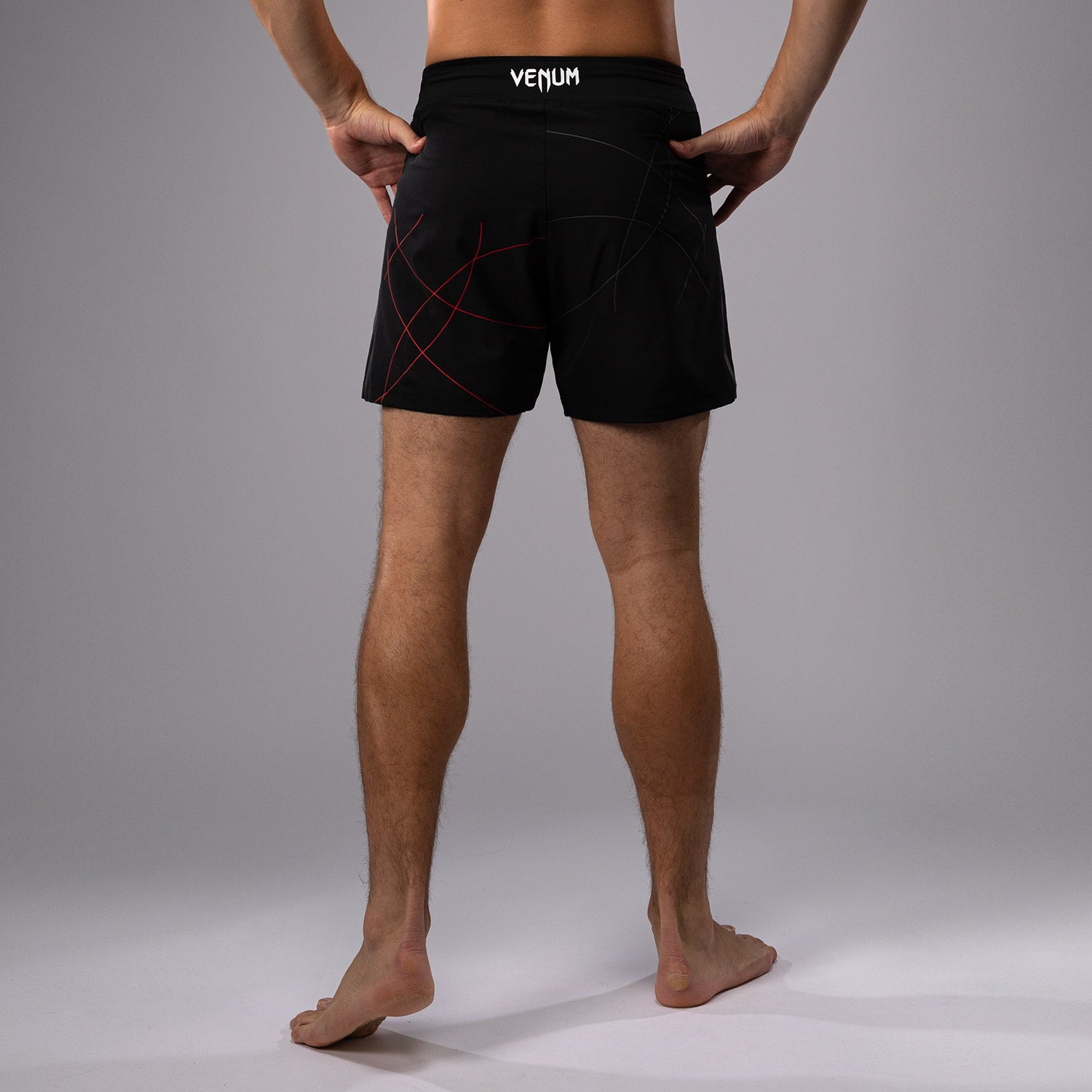 venum-tactical-xt-fightshorts-herren-schwarz-feuerrot-lang-geschnitten image 2