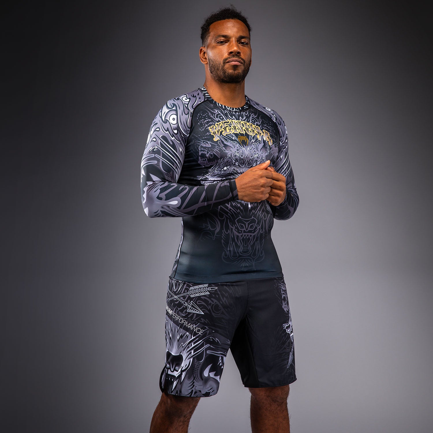 venum-wolf-atak-langarm-rashguard-schwarz-grau image 2