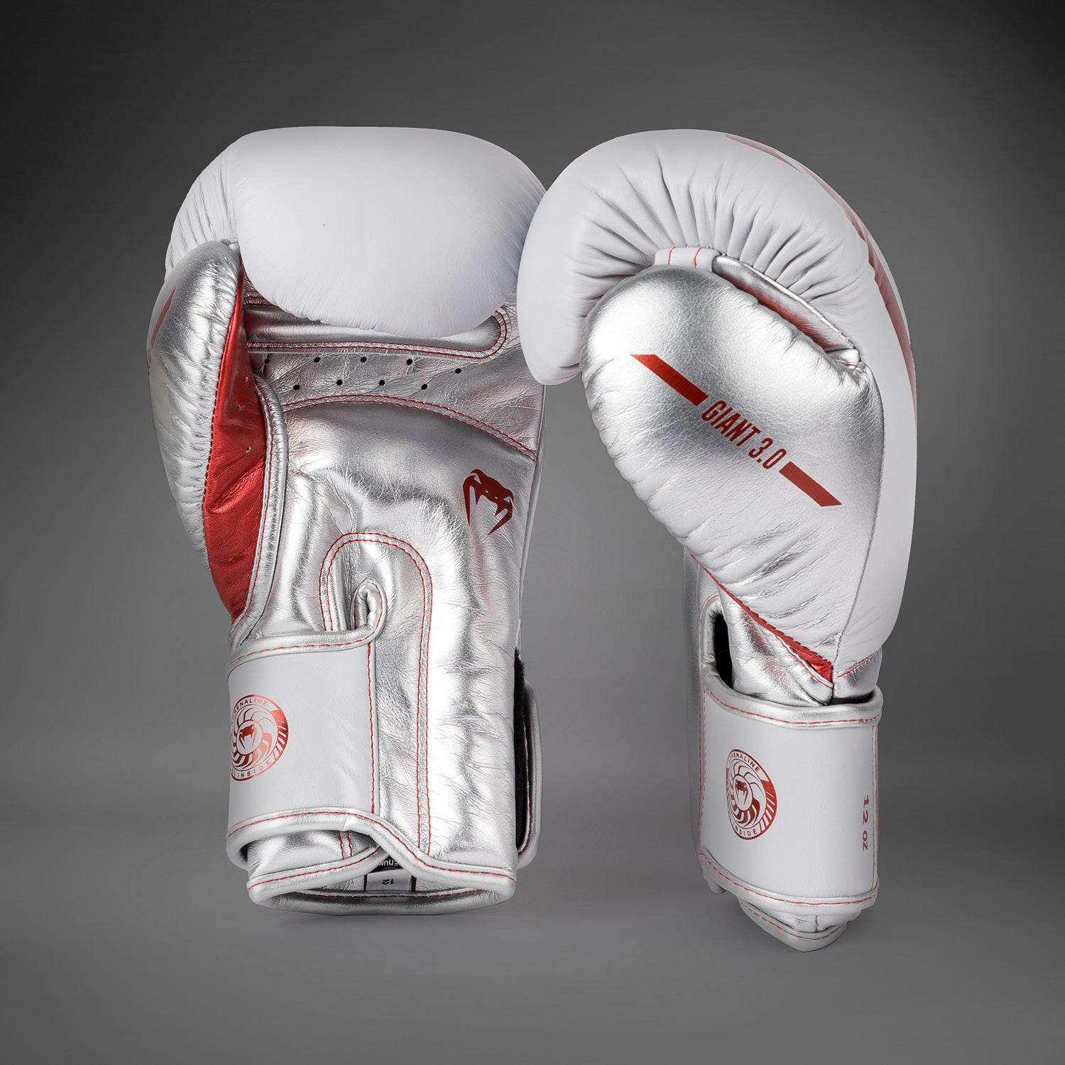 venum-giant-3-0-boxhandschuhe-rot-silber-spezialausgabe image 2