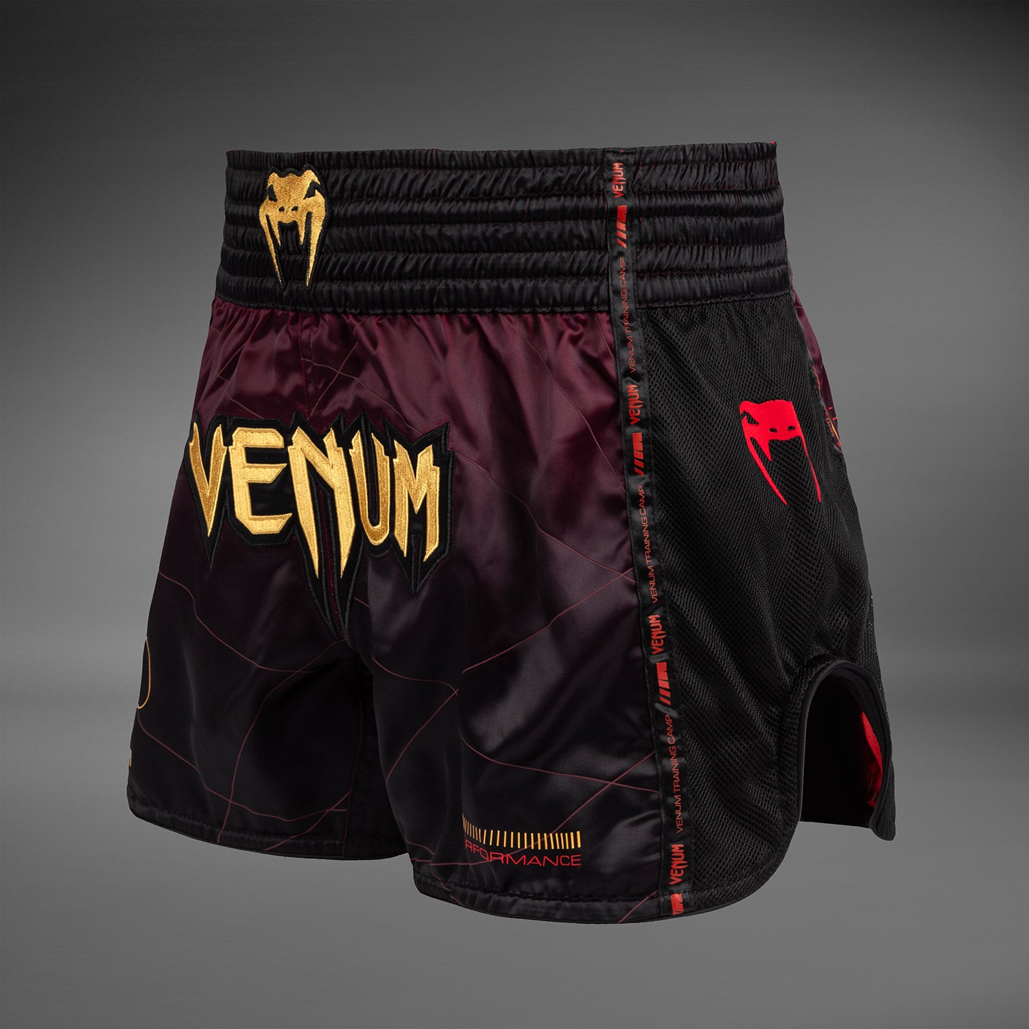 venum-tactical-xt-muay-thai-shorts-schwarz-burgund-gold image 2