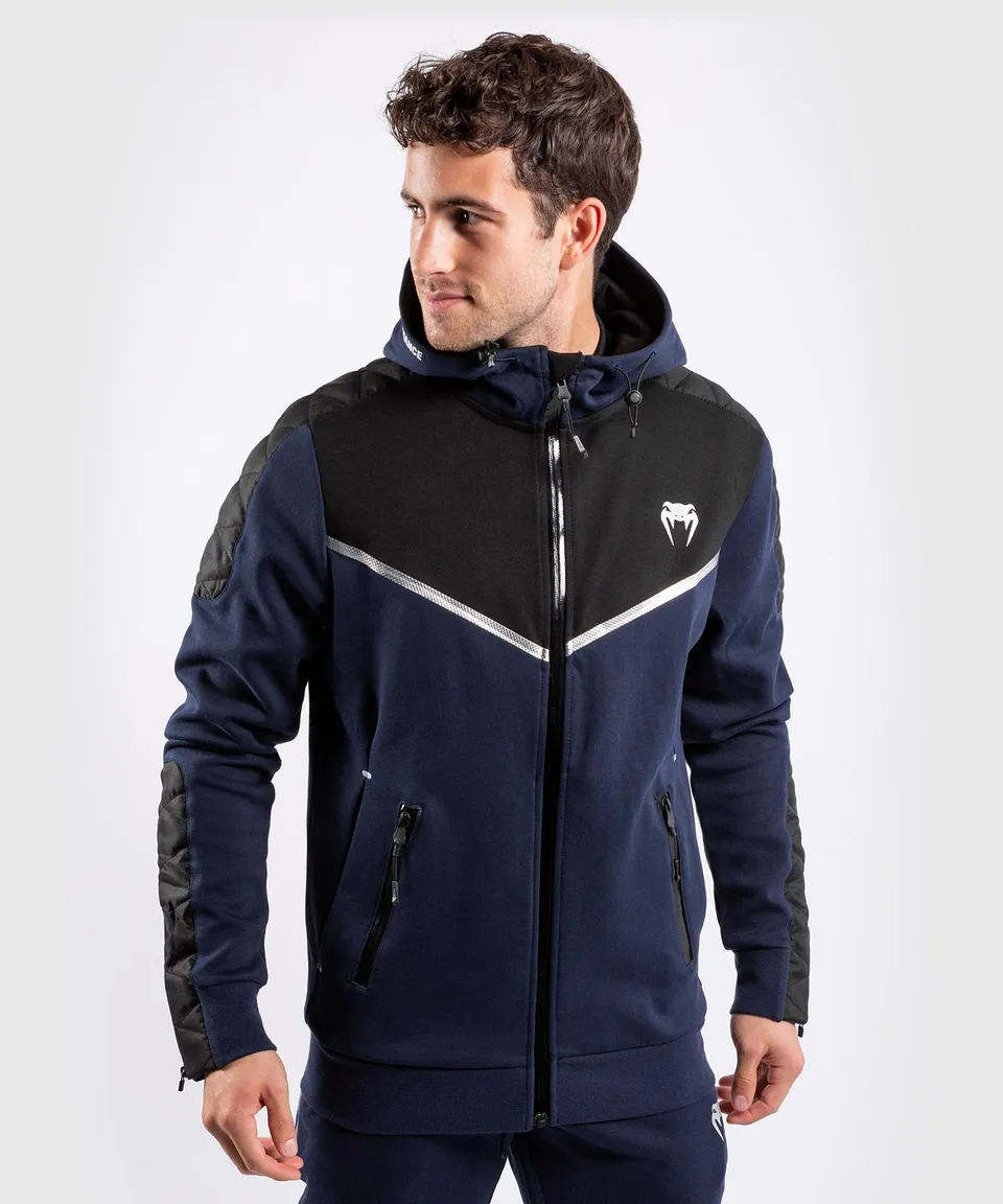 venum-laser-evo-sweatshirt-mit-kapuze-navy-silver image 1