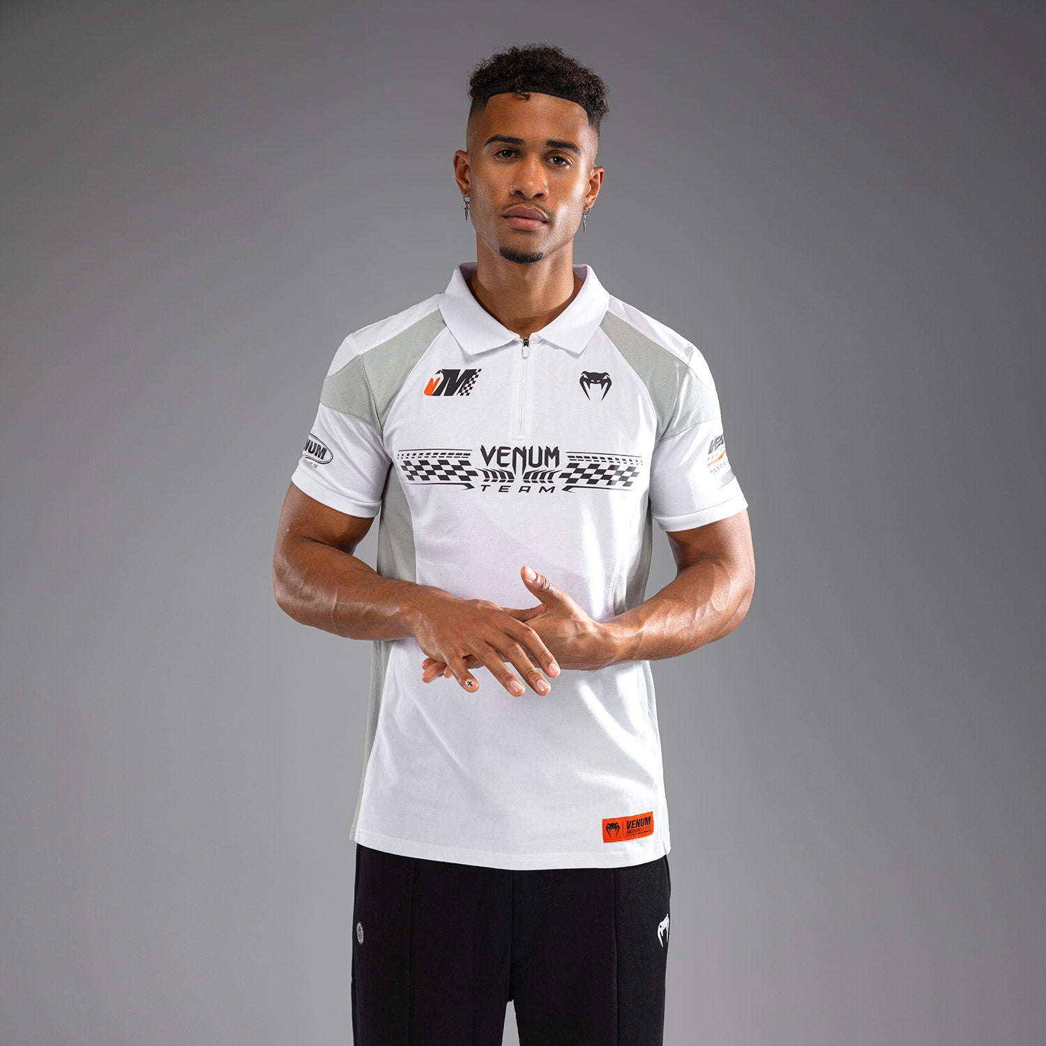 venum-motorsport-baumwoll-polo-schneewei image 1