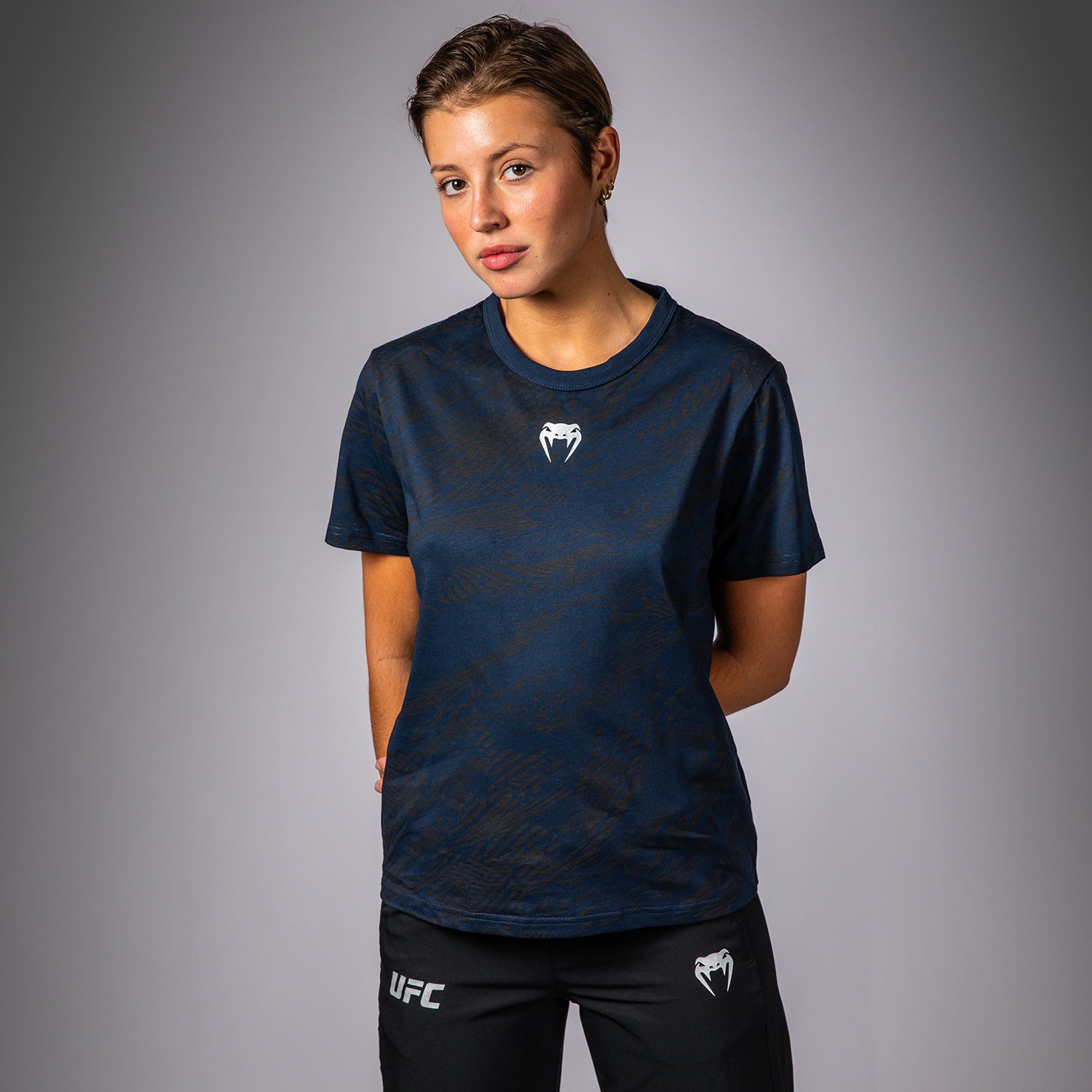 venum-ufc-fusion-by-venum-fight-week-damen-t-shirt-baumwolle-ozeanisches-blau image 3