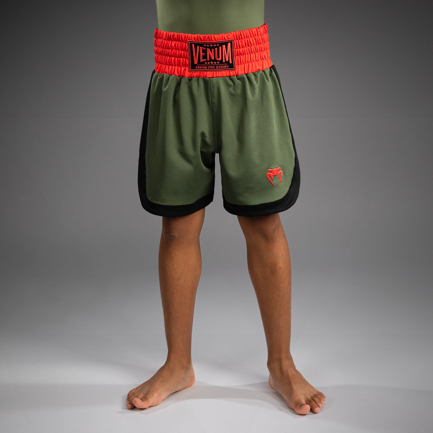 venum-classic-kinder-boxshorts-armeegr-n-orange image 1