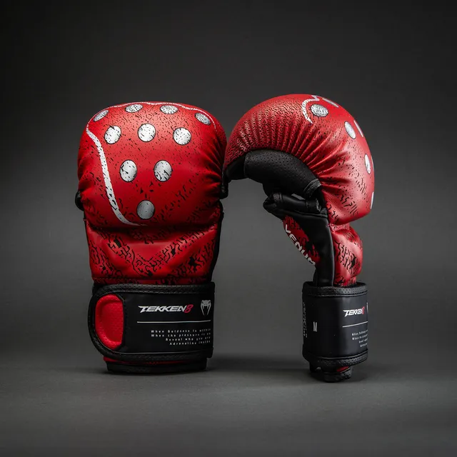 venum-x-tekken-8-kazuya-sparring-handschuhe-rot-schwarz image 1