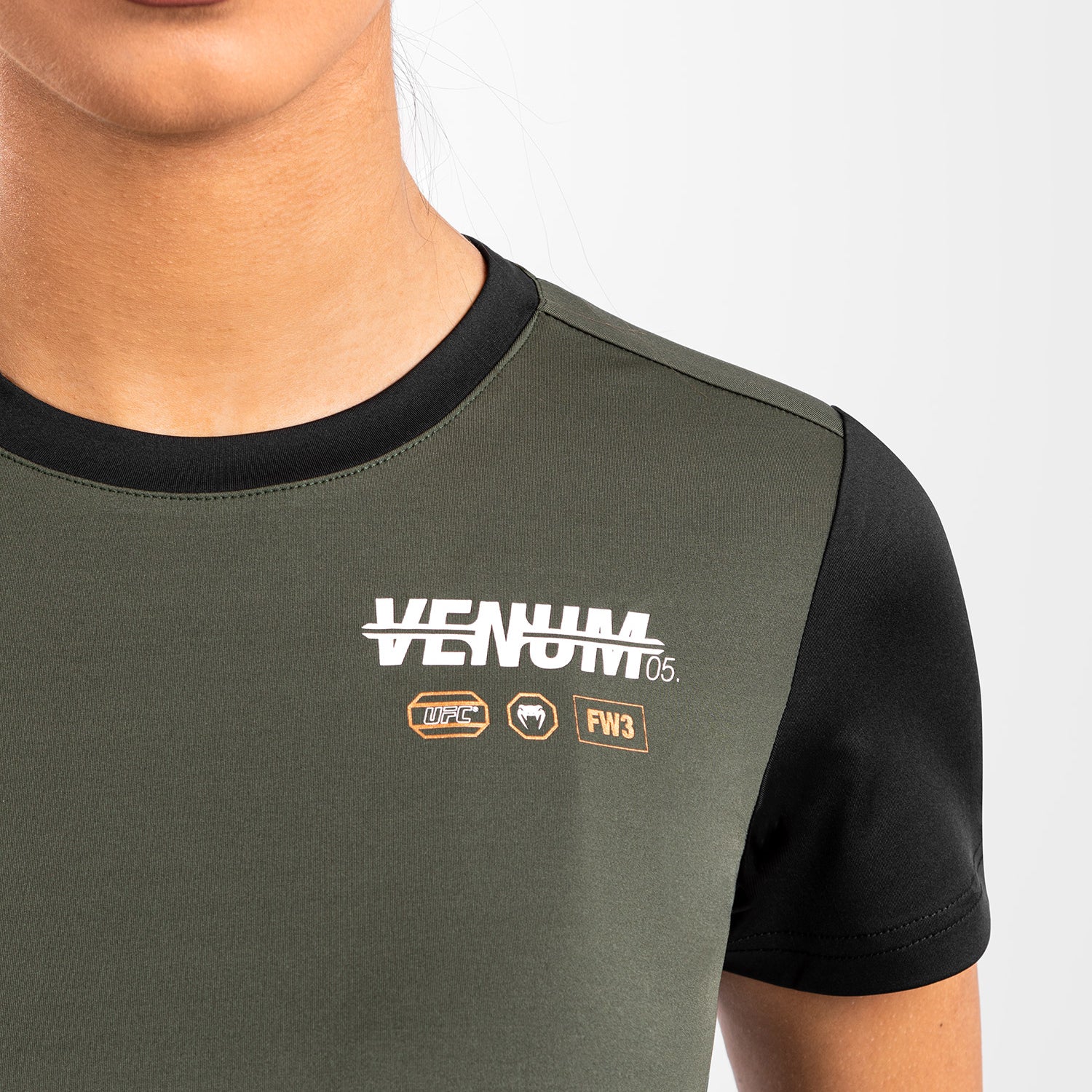 ufc-adrenaline-by-venum-fight-week-dry-tech-t-shirt-damen-khaki-bronze image 2