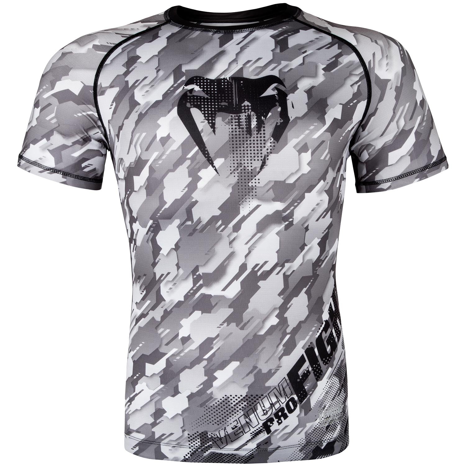 venum-tecmo-rashguard-kurzarm-grau-schwarz image 1
