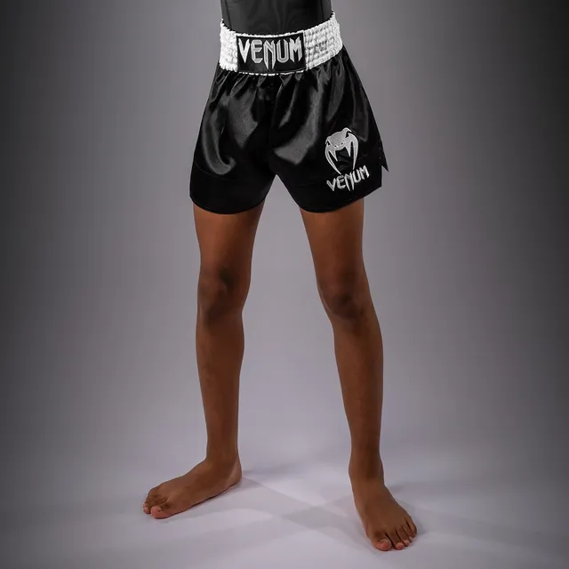venum-classic-muay-thai-shorts-kinder-schwarz-wei image 1