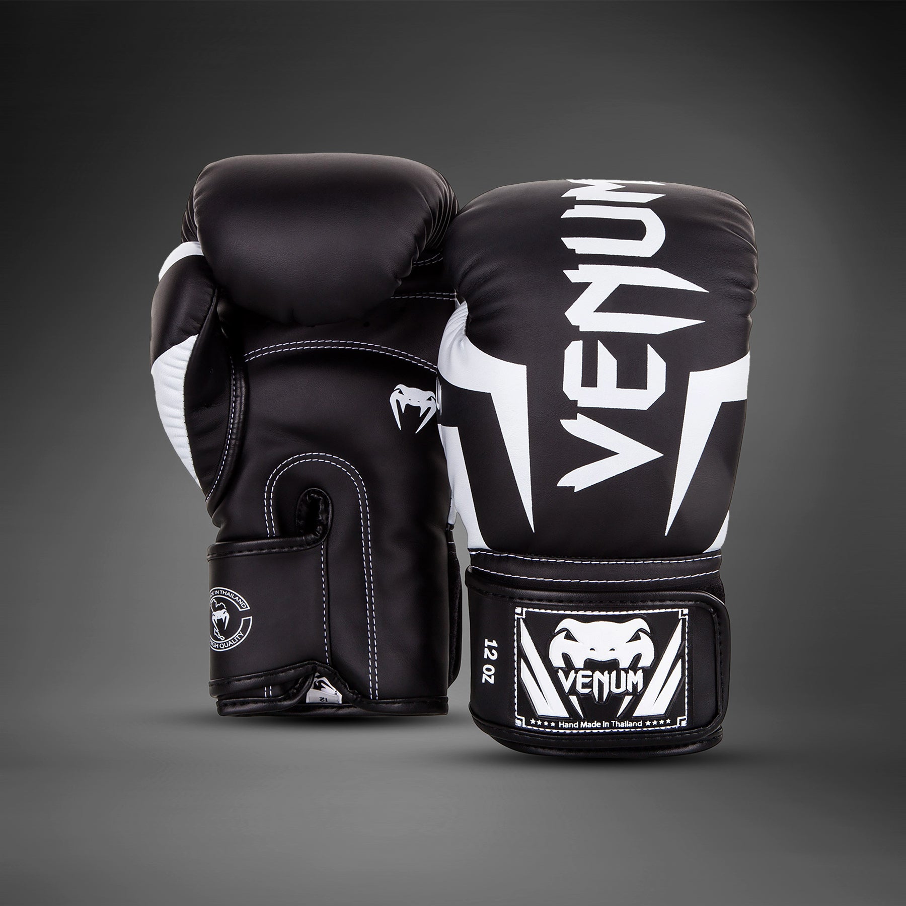venum-elite-boxhandschuhe-schwarz-wei-training image 2