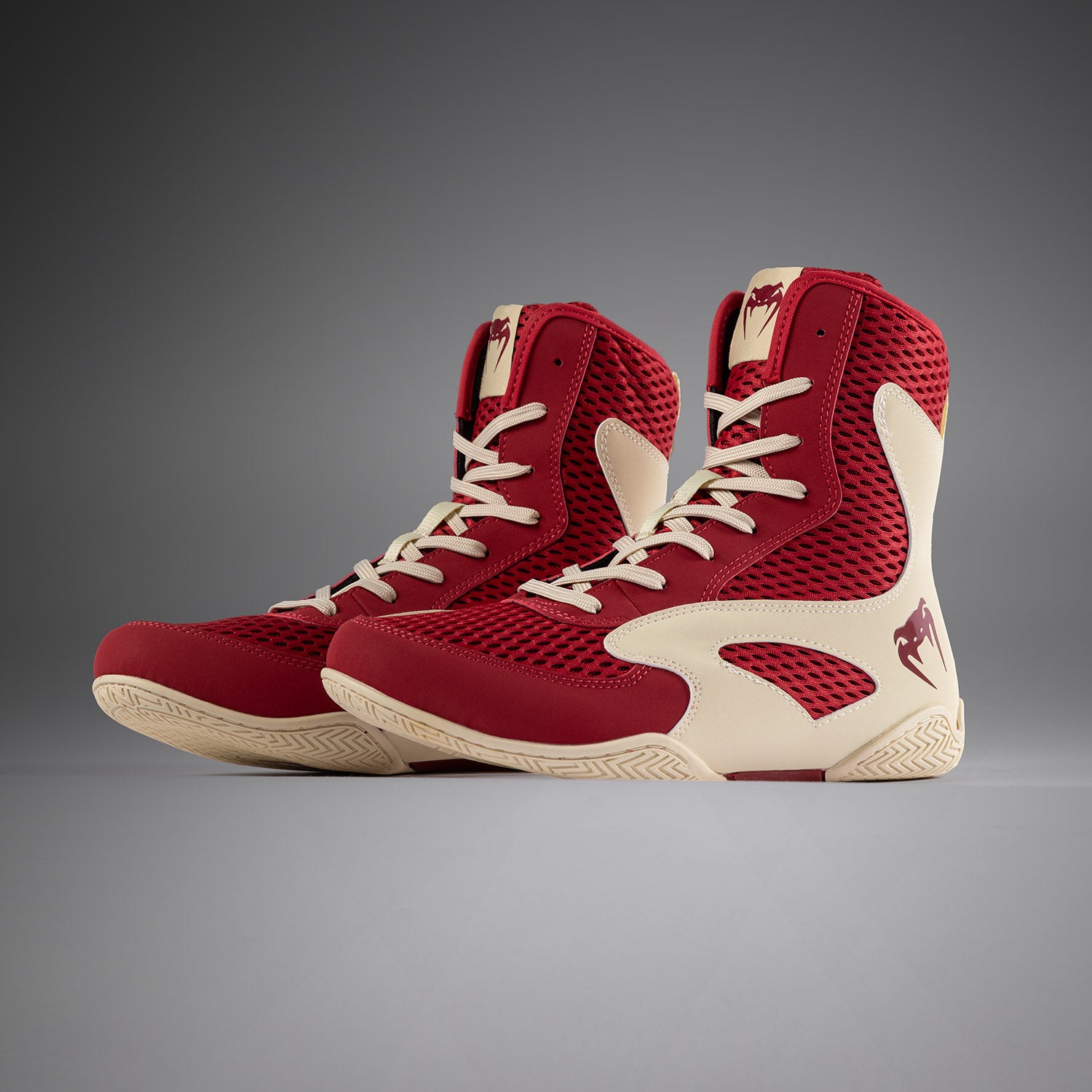 venum-contender-boxschuhe-rubinrot-elfenbein image 1
