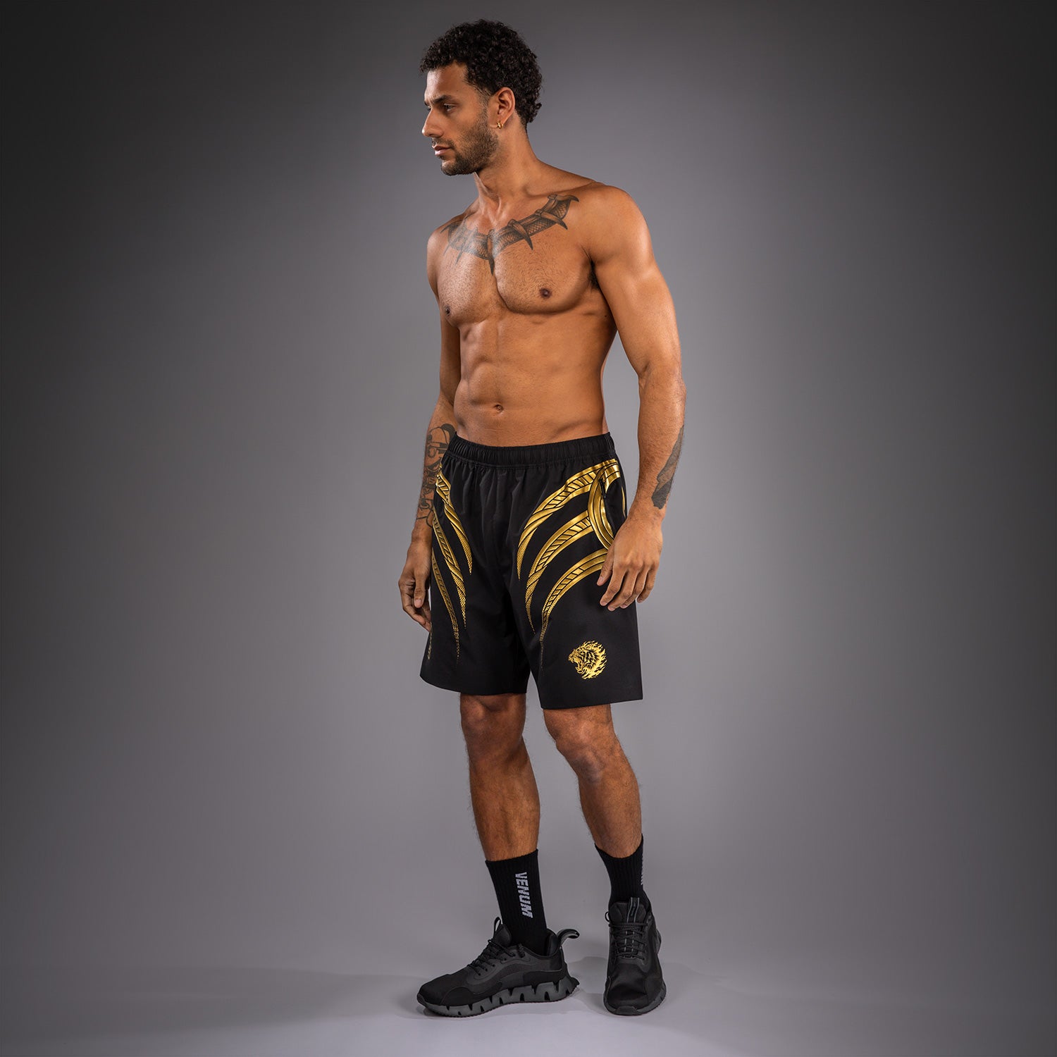 venum-x-mike-tyson-tiger-trainingsshorts-schwarz-gold image 2