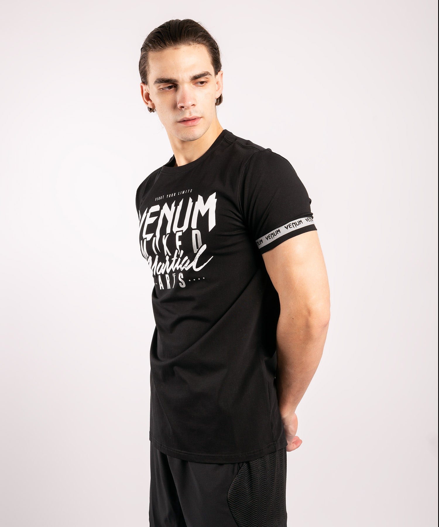 venum-classic-2-0-mma-t-shirt-fight-your-limits-schwarz-silber image 2