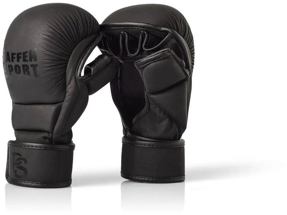 paffen-sport-contact-shield-mma-handschuhe-6-oz-schwarz-metallic-s-m-bis-l-xl image 1