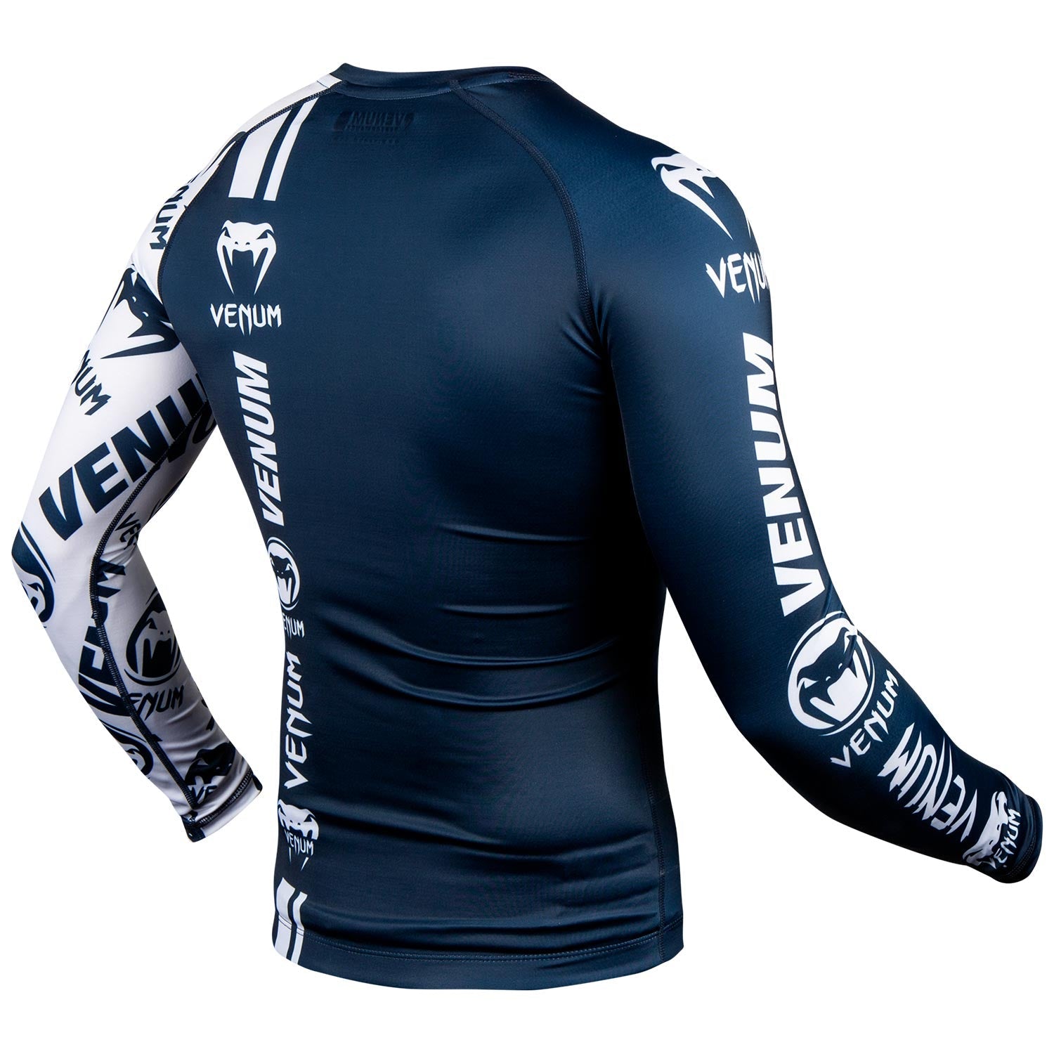 venum-logos-rashguard-langarm-marineblau-wei image 3