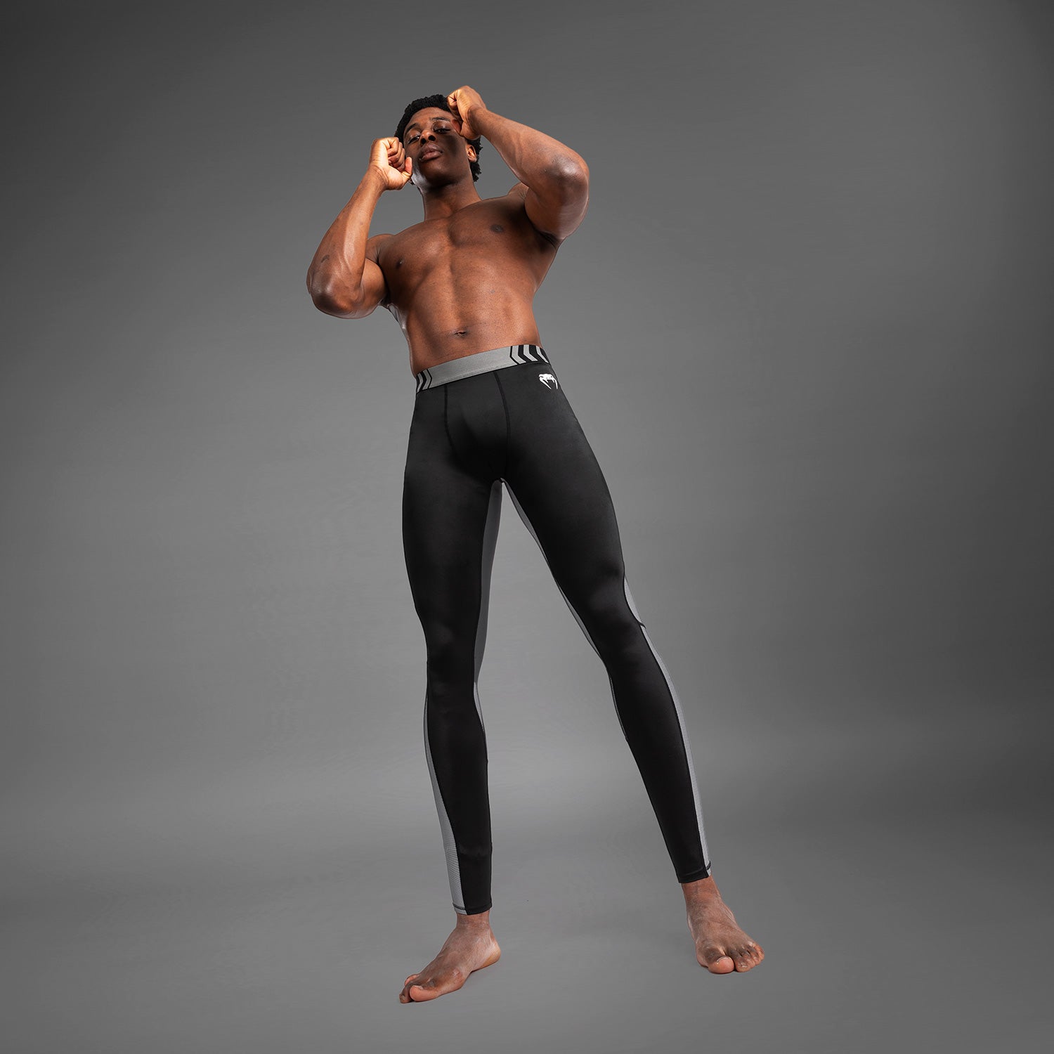 venum-tempest-herren-spats-kompressionstights-schwarz-grau image 2
