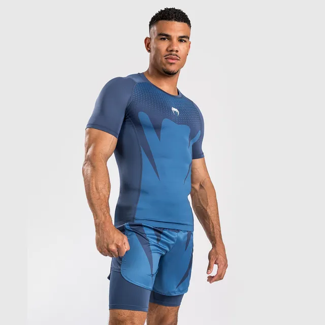 venum-attack-herren-kurzarm-rashguard-navyblau image 1
