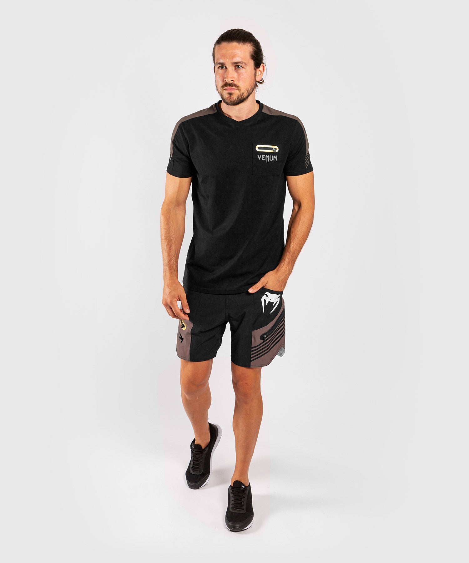 venum-cargo-t-shirt-herren-schwarz-grau image 8