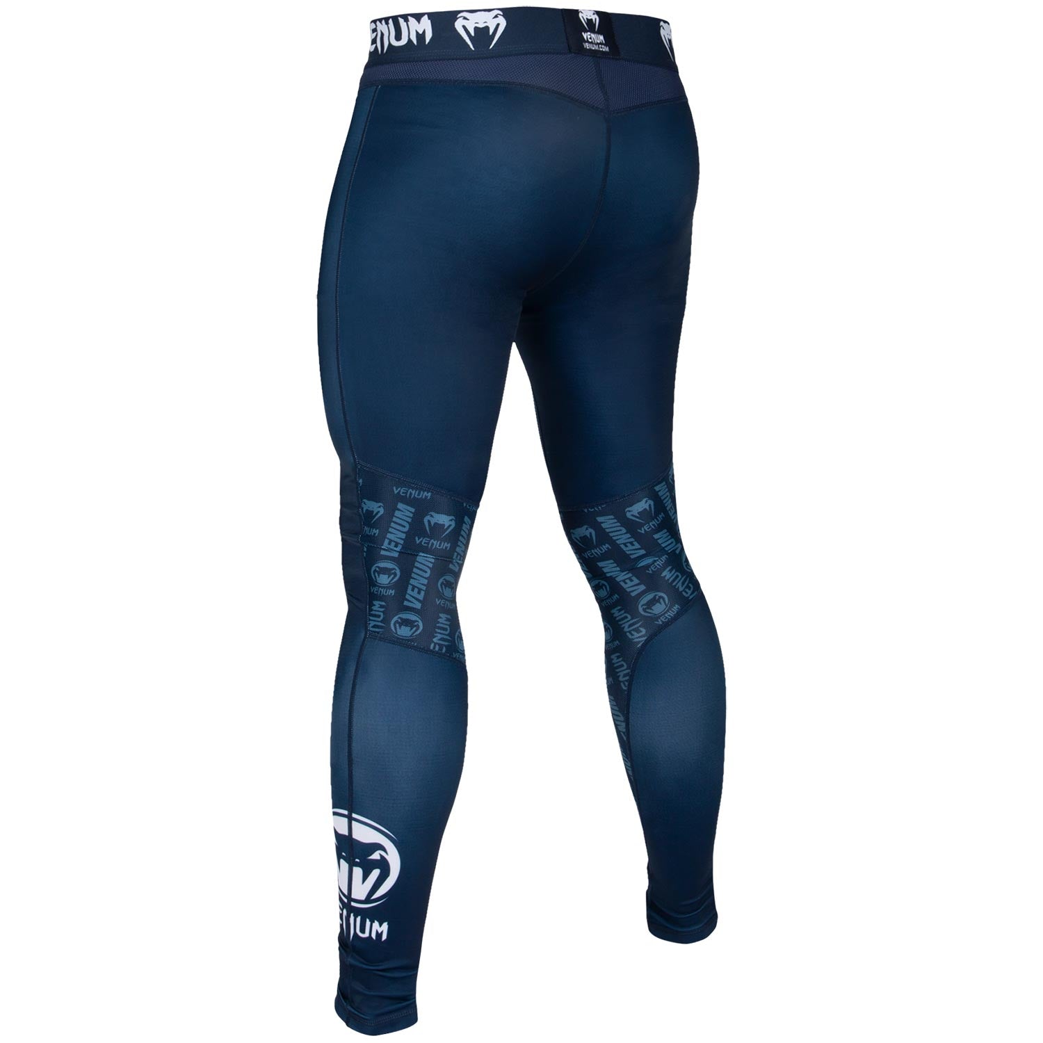 venum-logos-kompressionshose-lang-marineblau-wei image 3