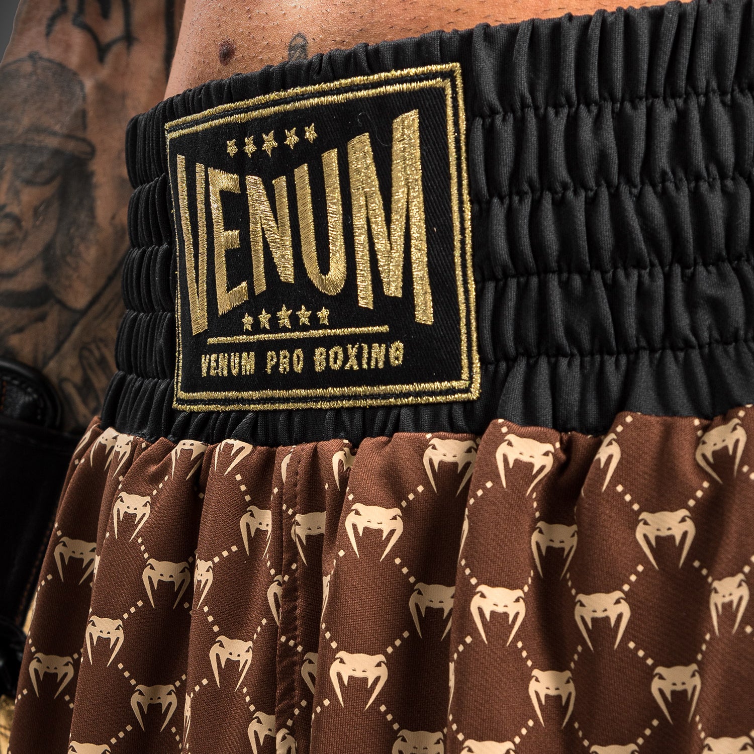 venum-monogram-boxershorts-schwarz-braun image 6