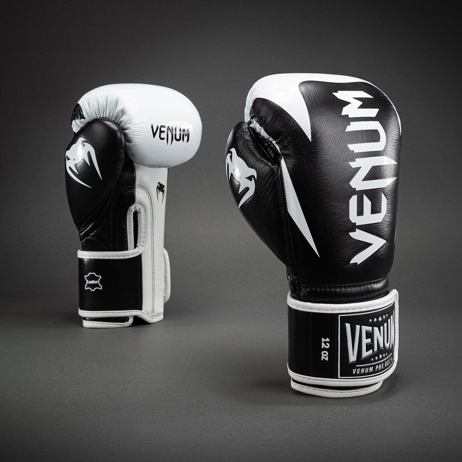 venum-hammer-profi-boxhandschuhe-klettverschluss-schwarz-wei image 1