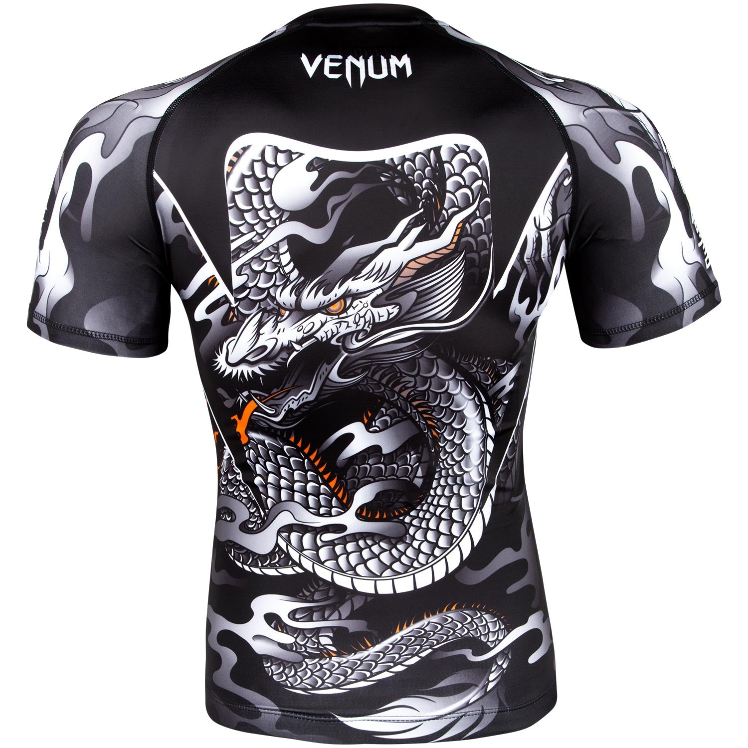 venum-dragon-s-flight-rashguard-kurzarm-schwarz-wei image 4