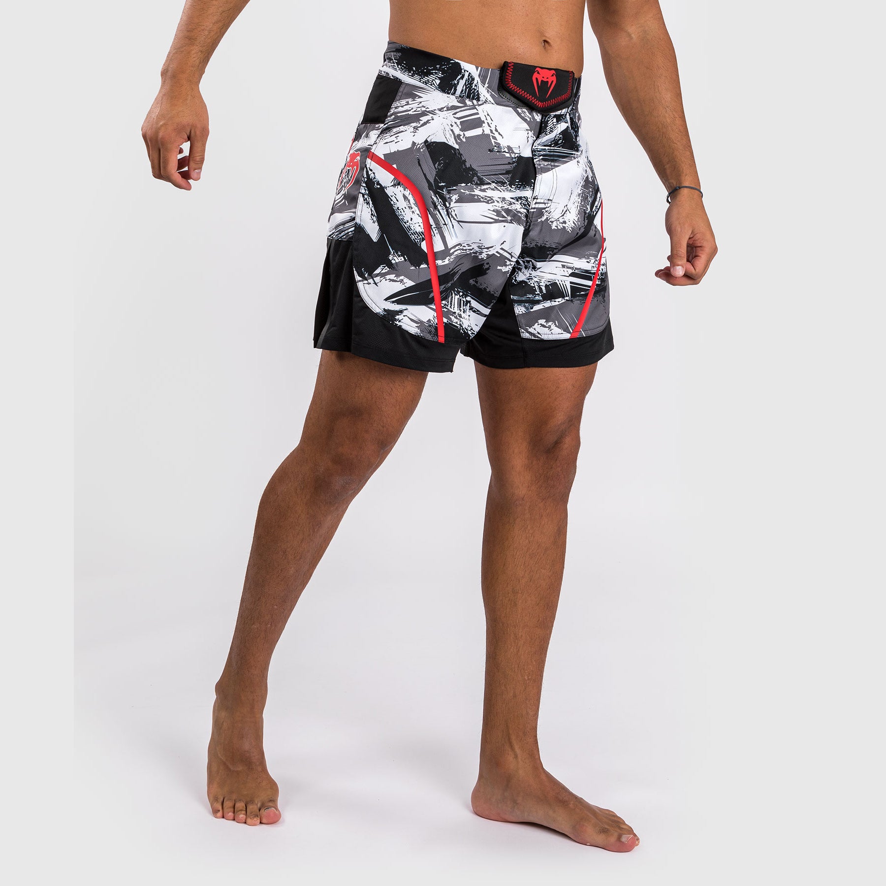 venum-electron-3-0-fight-shorts-grau-rot-herren-mma-shorts image 2