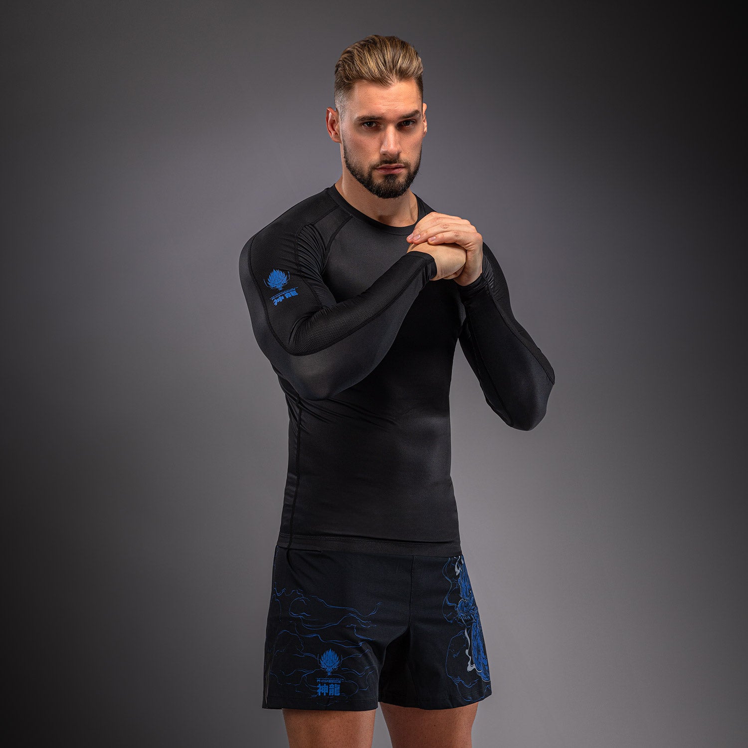 venum-thunder-dragon-langarm-rashguard-herren-schwarz-k-nigsblau image 3