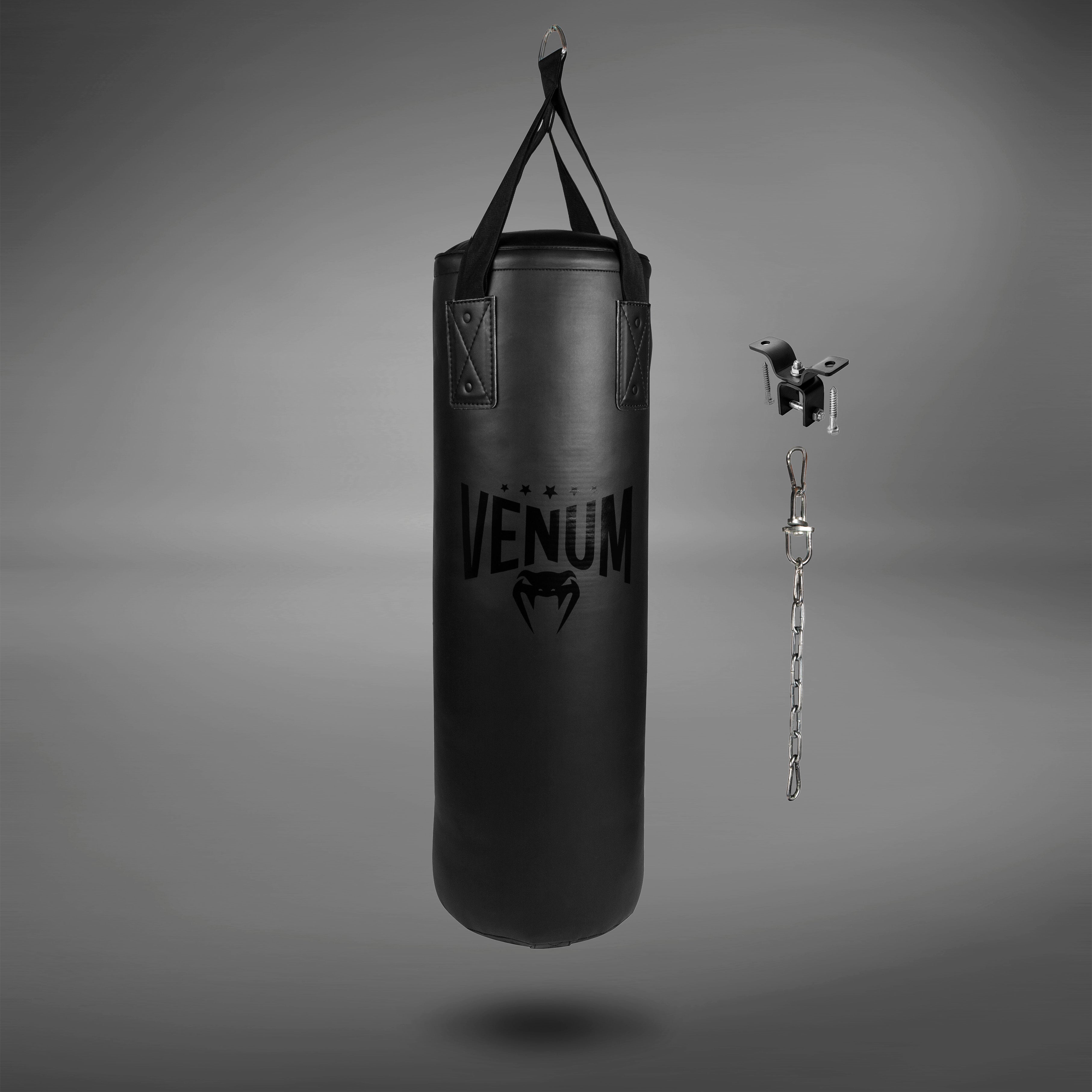 venum-origins-boxsack-schwarz-schwarz-inkl-deckenhalterung image 1