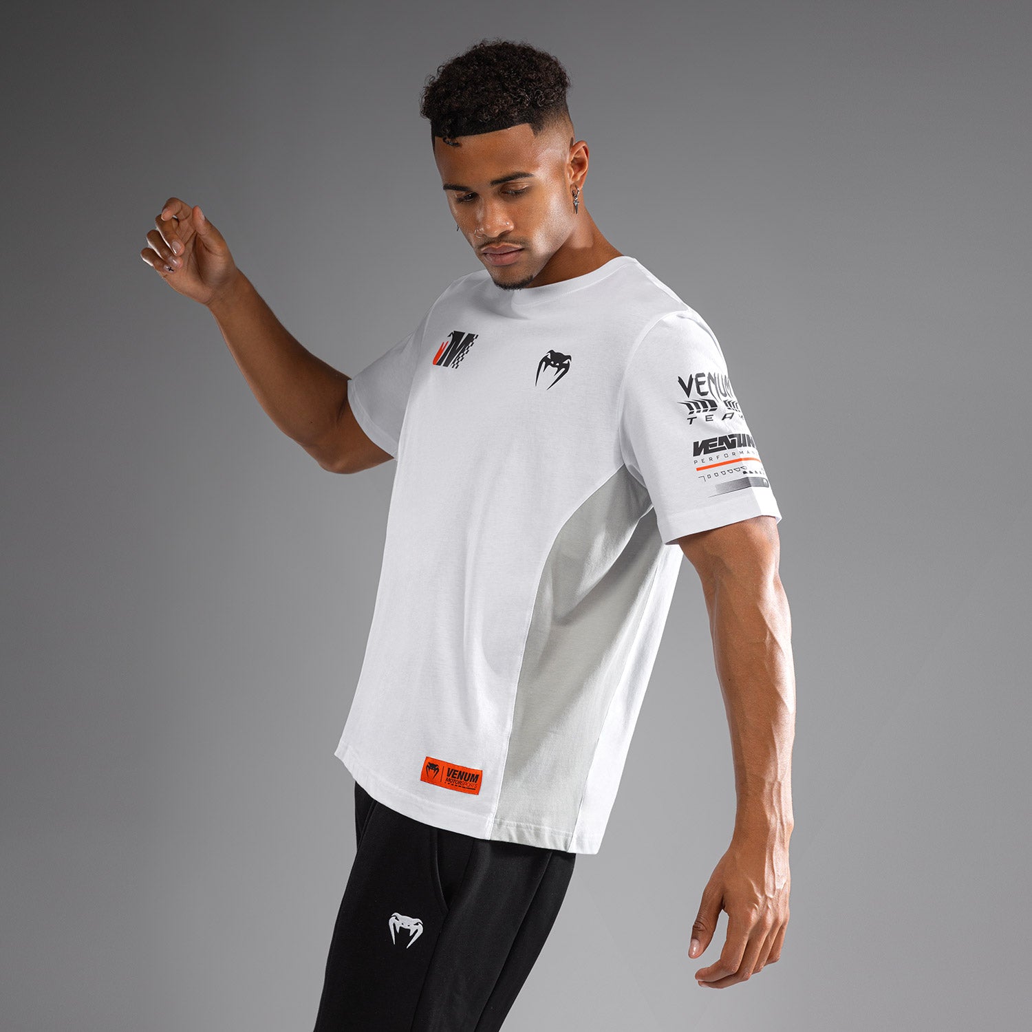 venum-motorsport-t-shirt-schnee-wei image 2