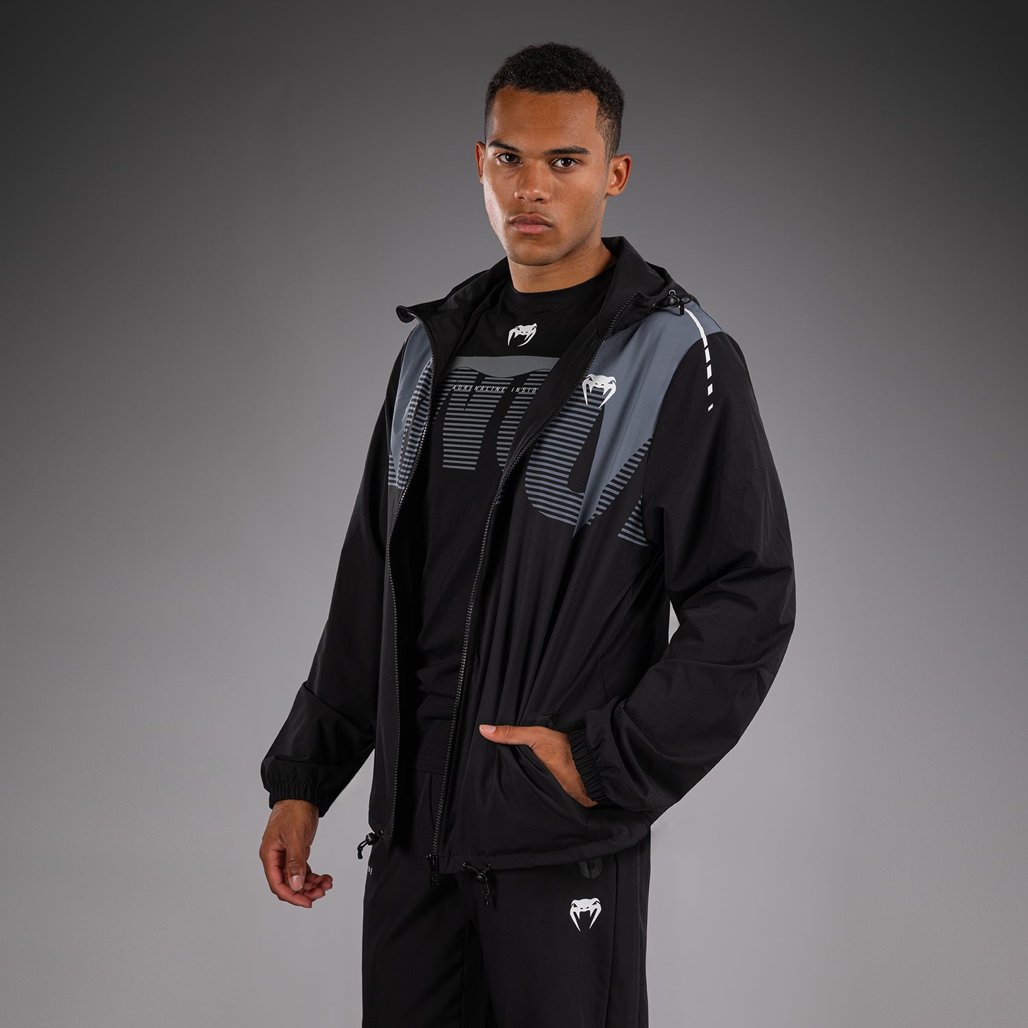 venum-adrenaline-trainingsjacke-schwarz-silbergrau image 7