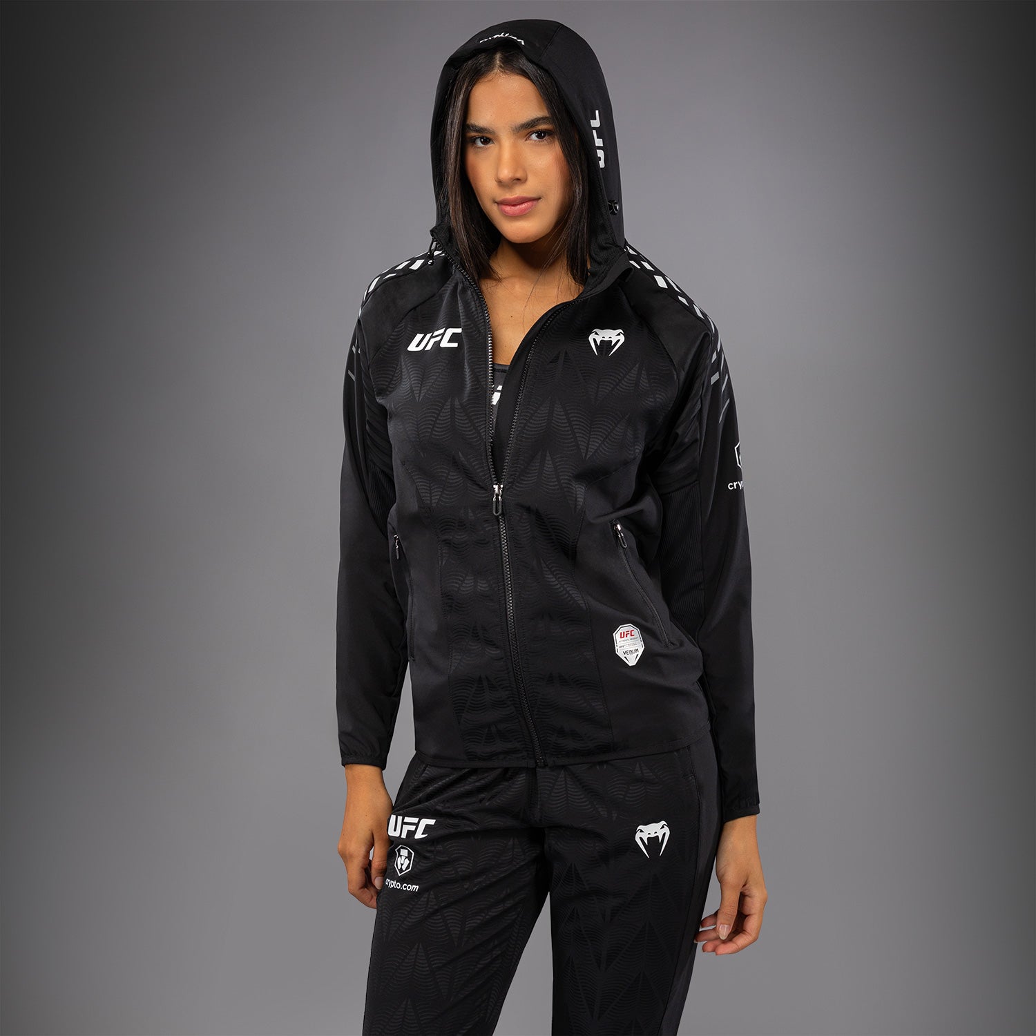 ufc-zenith-by-venum-authentic-fight-night-kapuzenjacke-damen-schwarz image 3