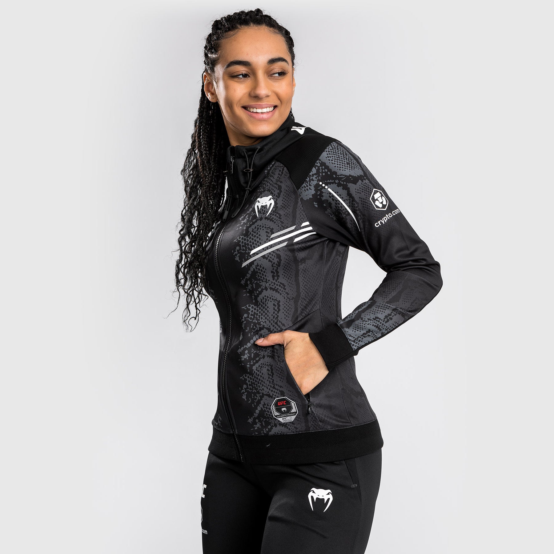 venum-ufc-adrenaline-authentic-fight-night-frauen-walkout-hoodie-schwarz image 3