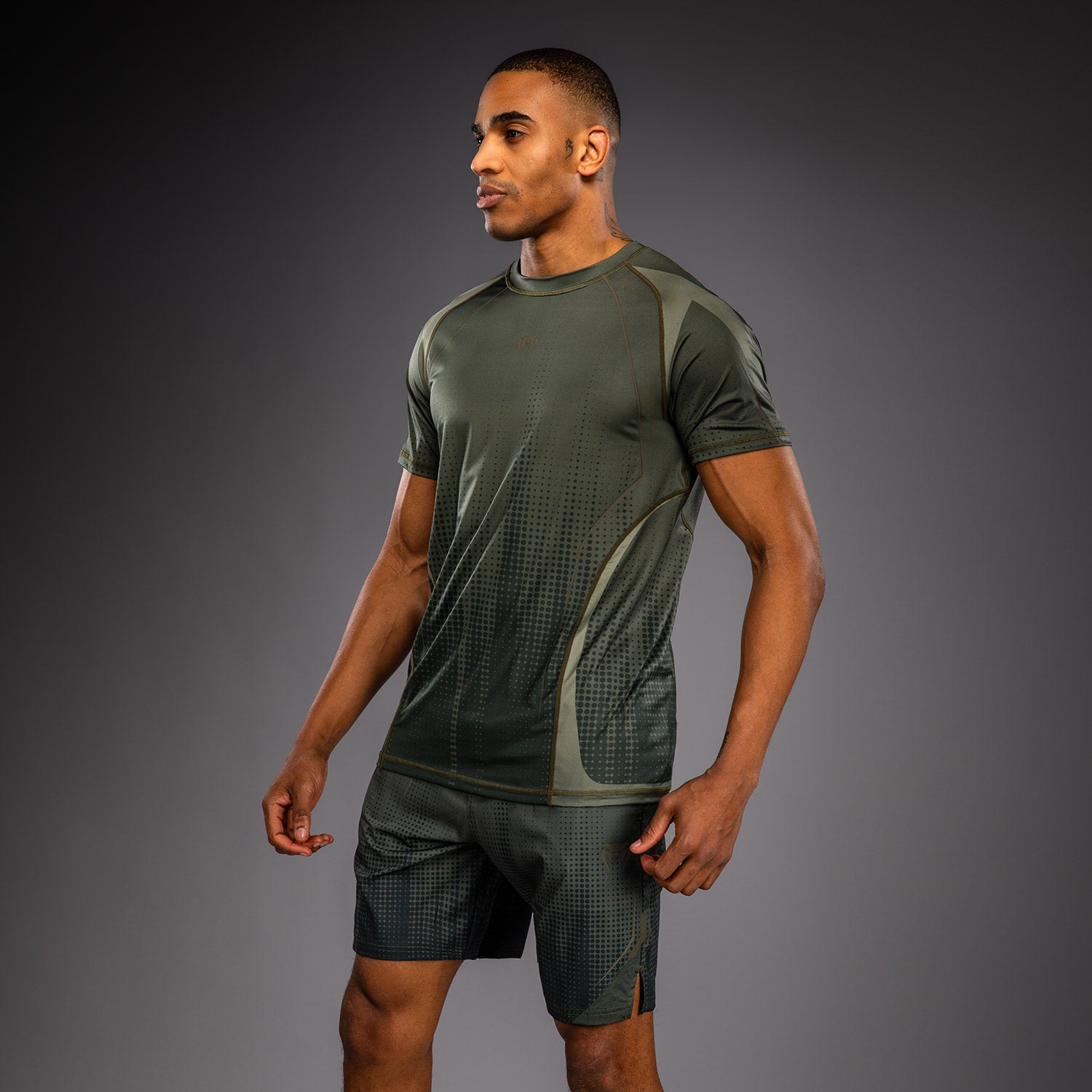 venum-stealth-dry-tech-t-shirt-herren-khaki-dunkelgr-n image 2
