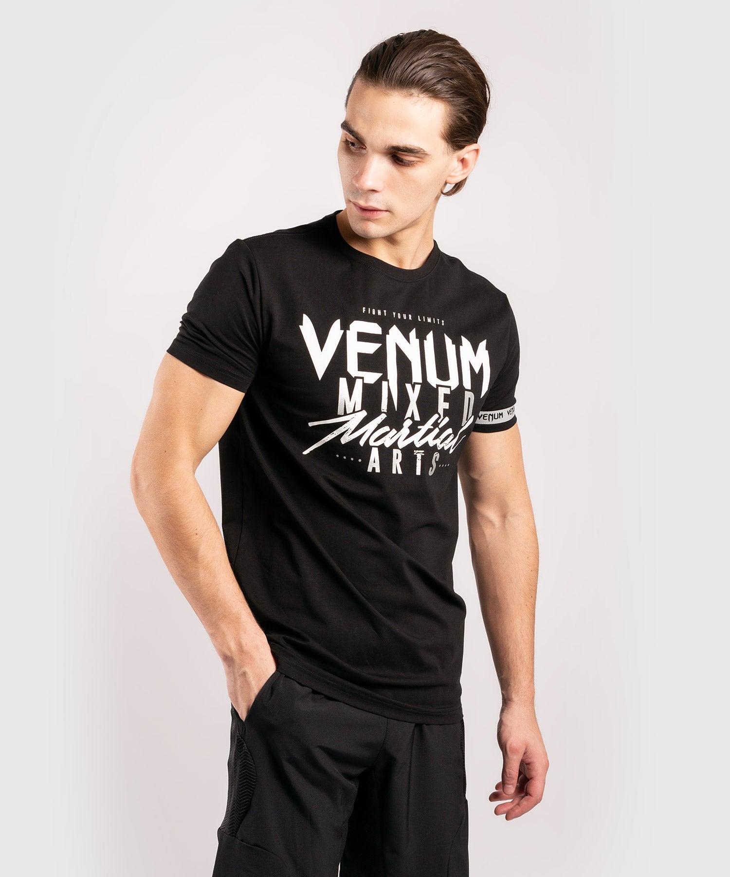 venum-classic-2-0-mma-t-shirt-fight-your-limits-schwarz-silber image 3