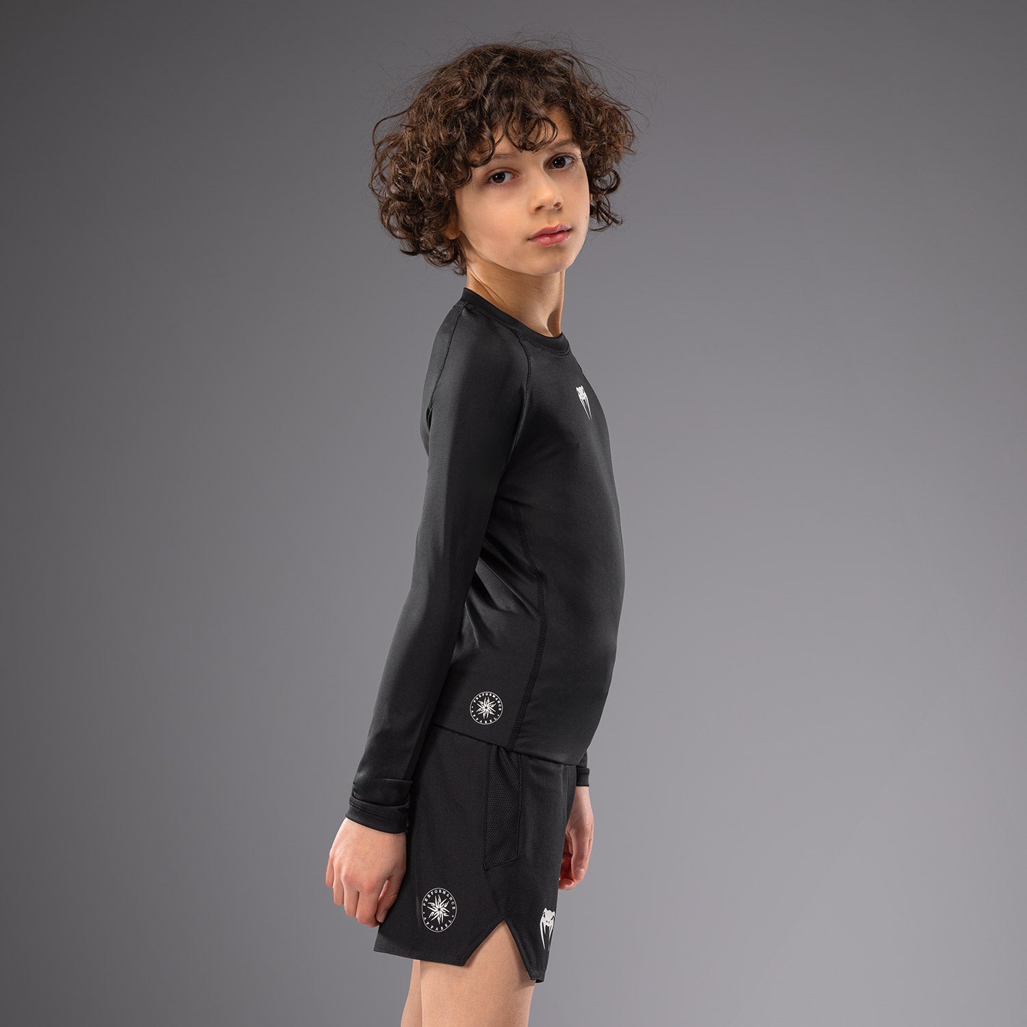 venum-contender-kinder-rashguard-langarm-schwarz image 2