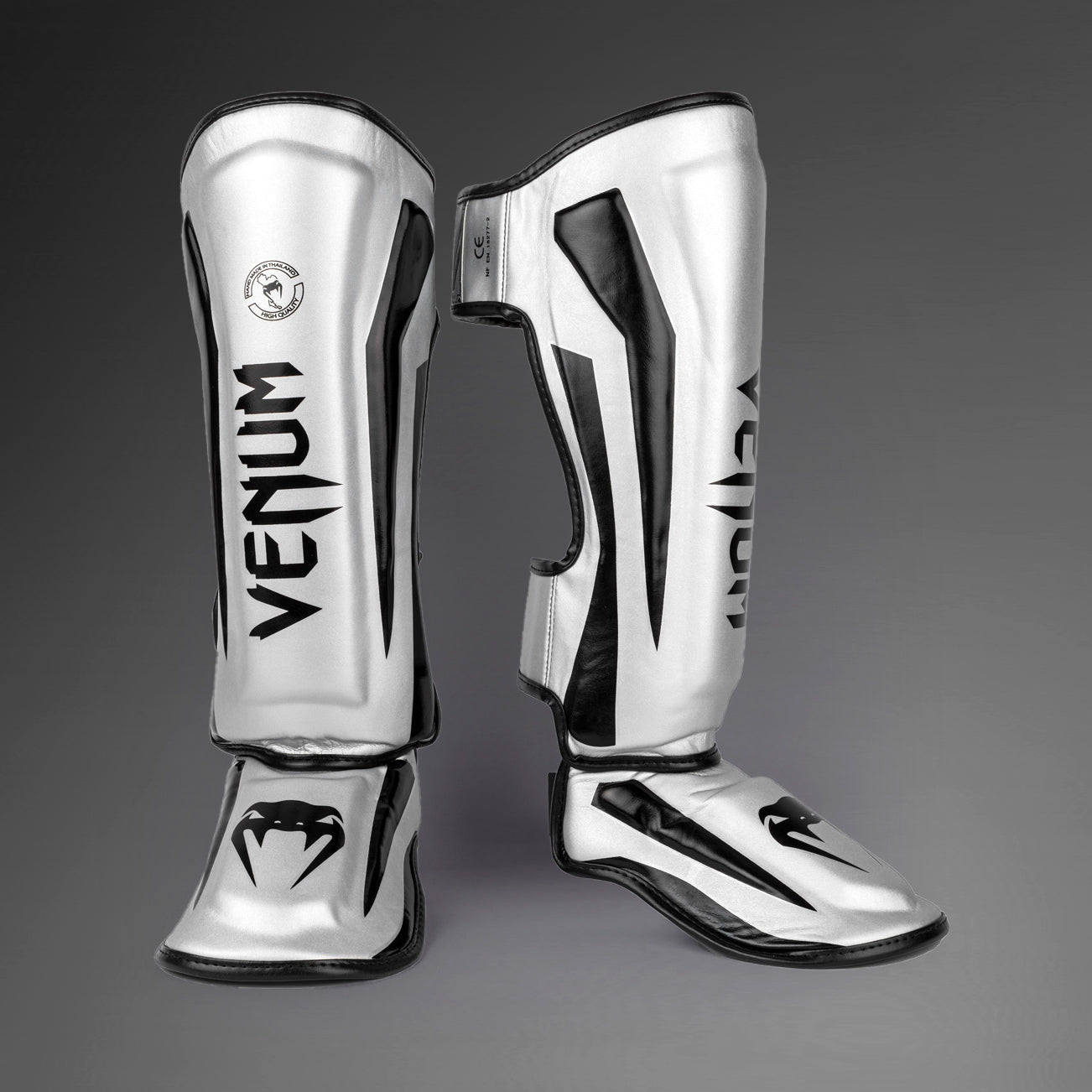 venum-elite-standup-schienbeinschoner-silber-schwarz image 1