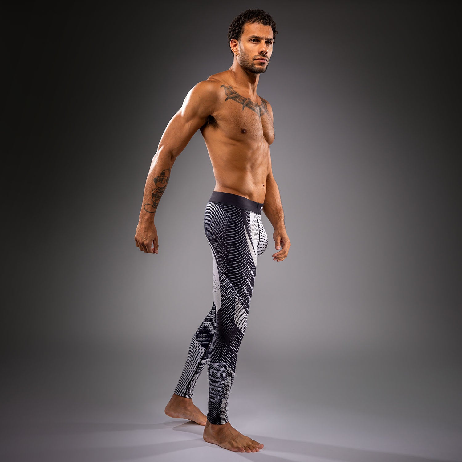 venum-galactic-3-0-spats-herren-kompressionstights-cremewei-schwarz image 4