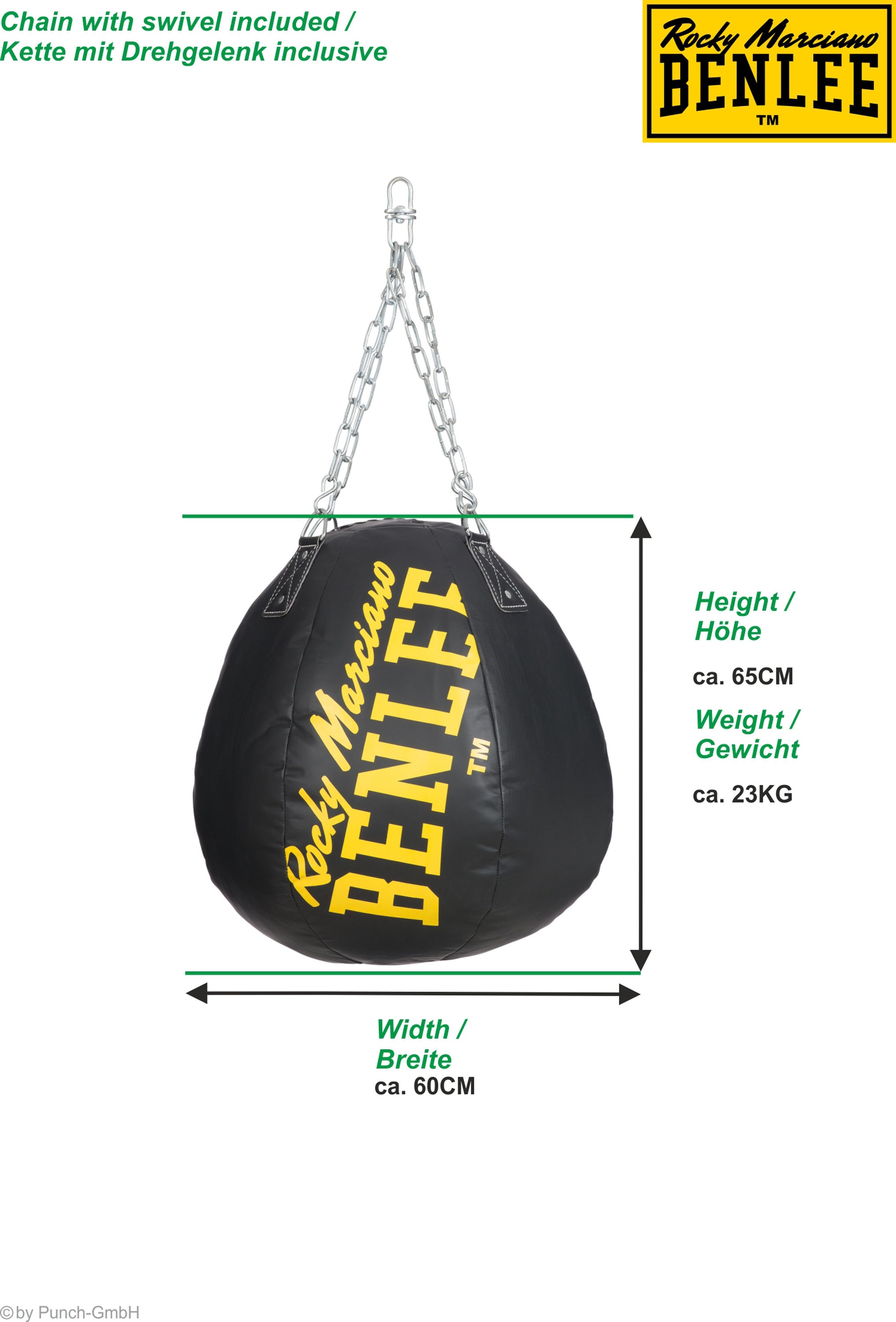 benlee-leonardo-uppercut-boxsack-23-kg-wrecking-ball-birne-65x60-cm image 5