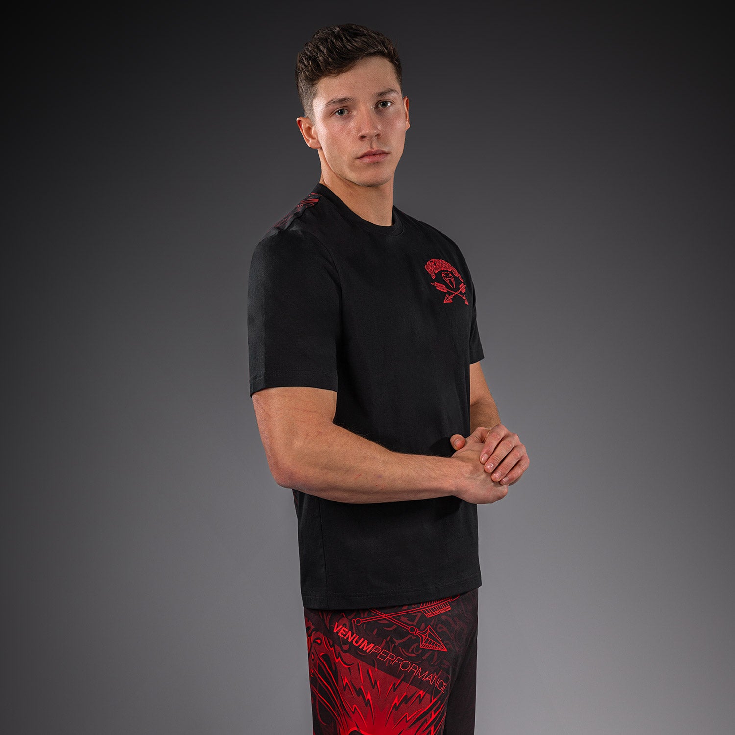 venum-wolf-atak-t-shirt-herren-schwarz-rot image 3