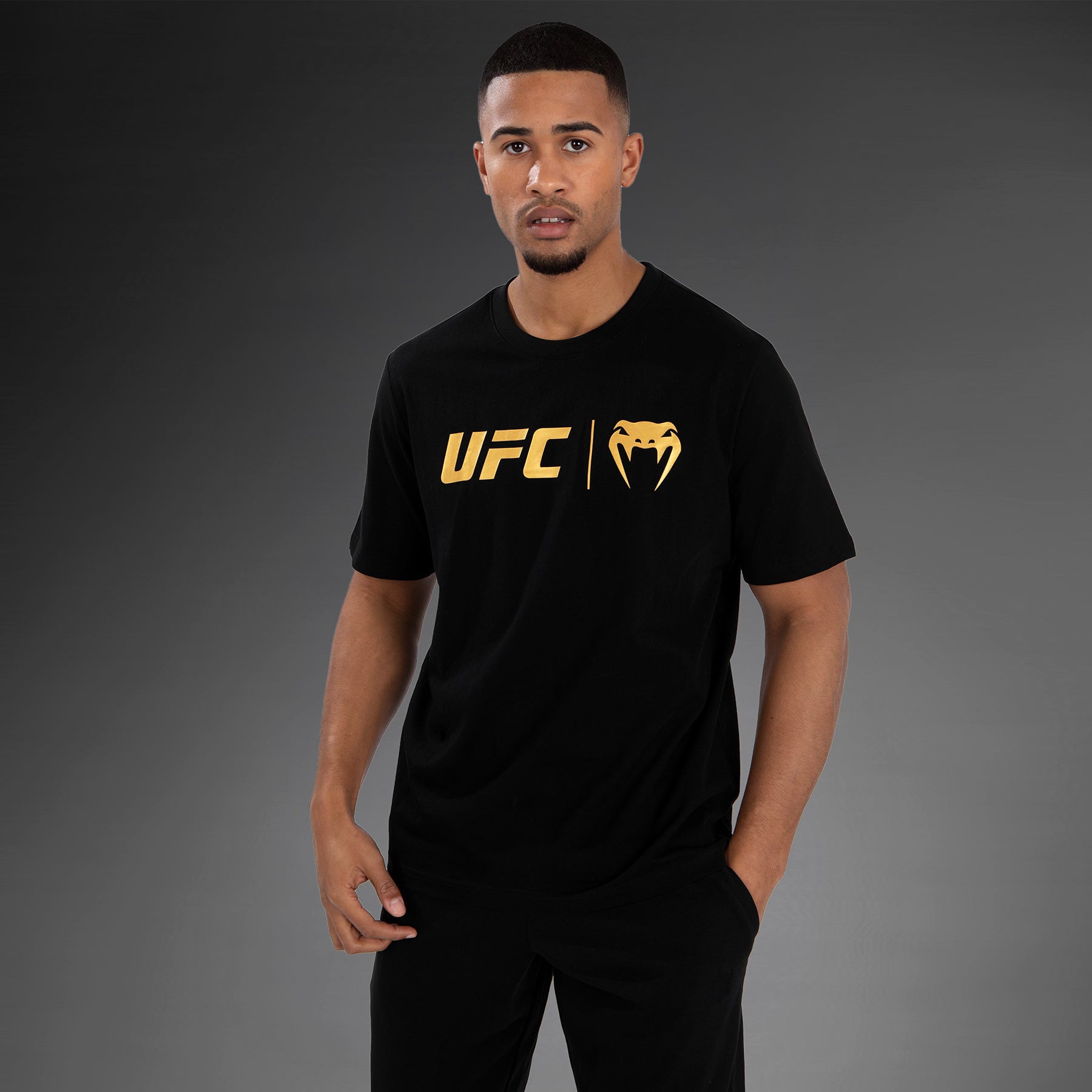 venum-ufc-classic-t-shirt-schwarz-gold image 1