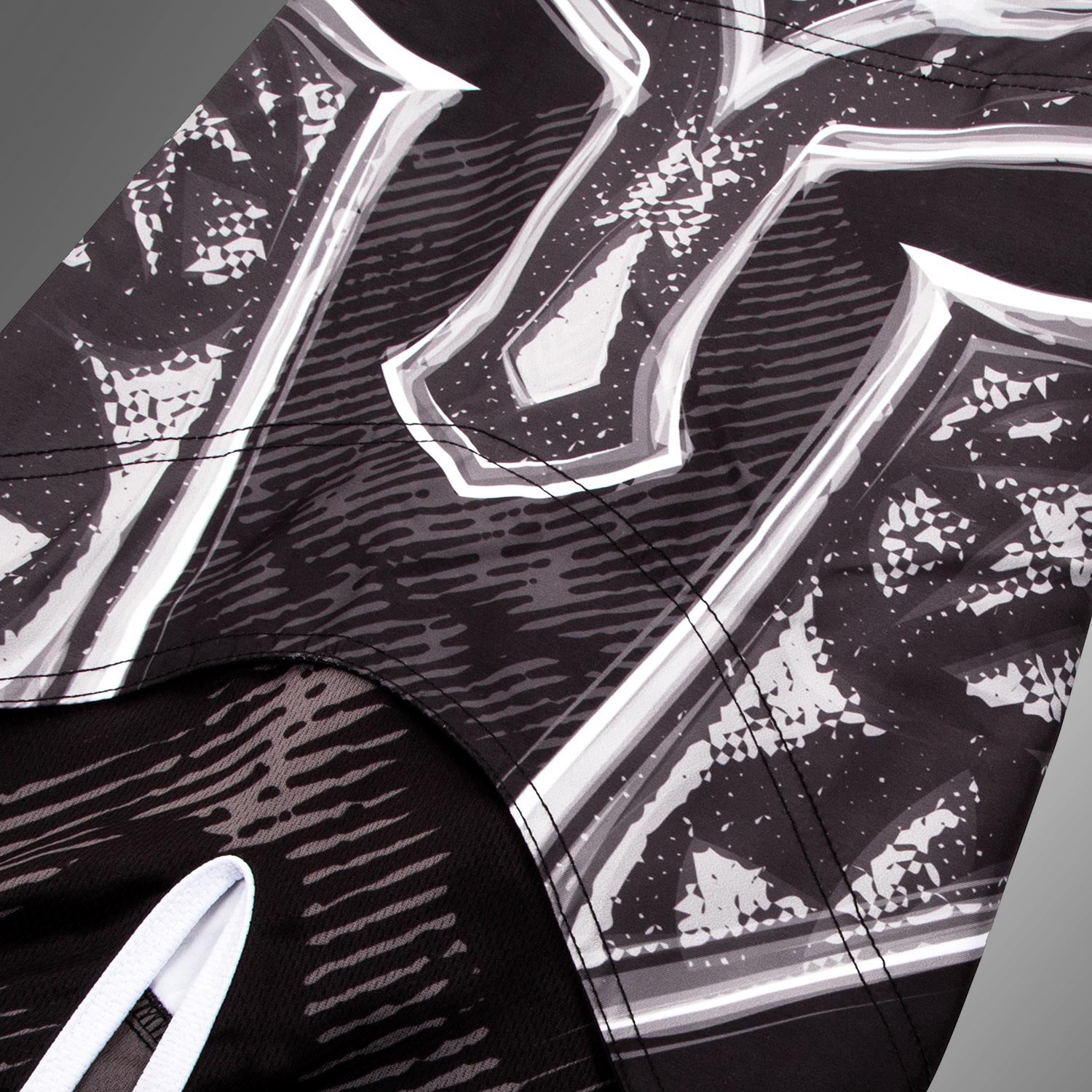 venum-gladiator-3-0-kampfshorts-mma-shorts-schwarz-wei image 5