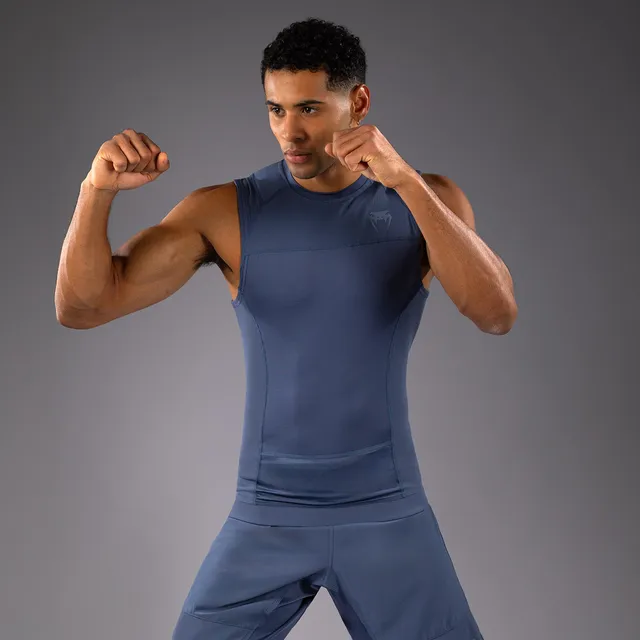 venum-g-fit-air-herren-rmelloser-rashguard-nebelblau image 1