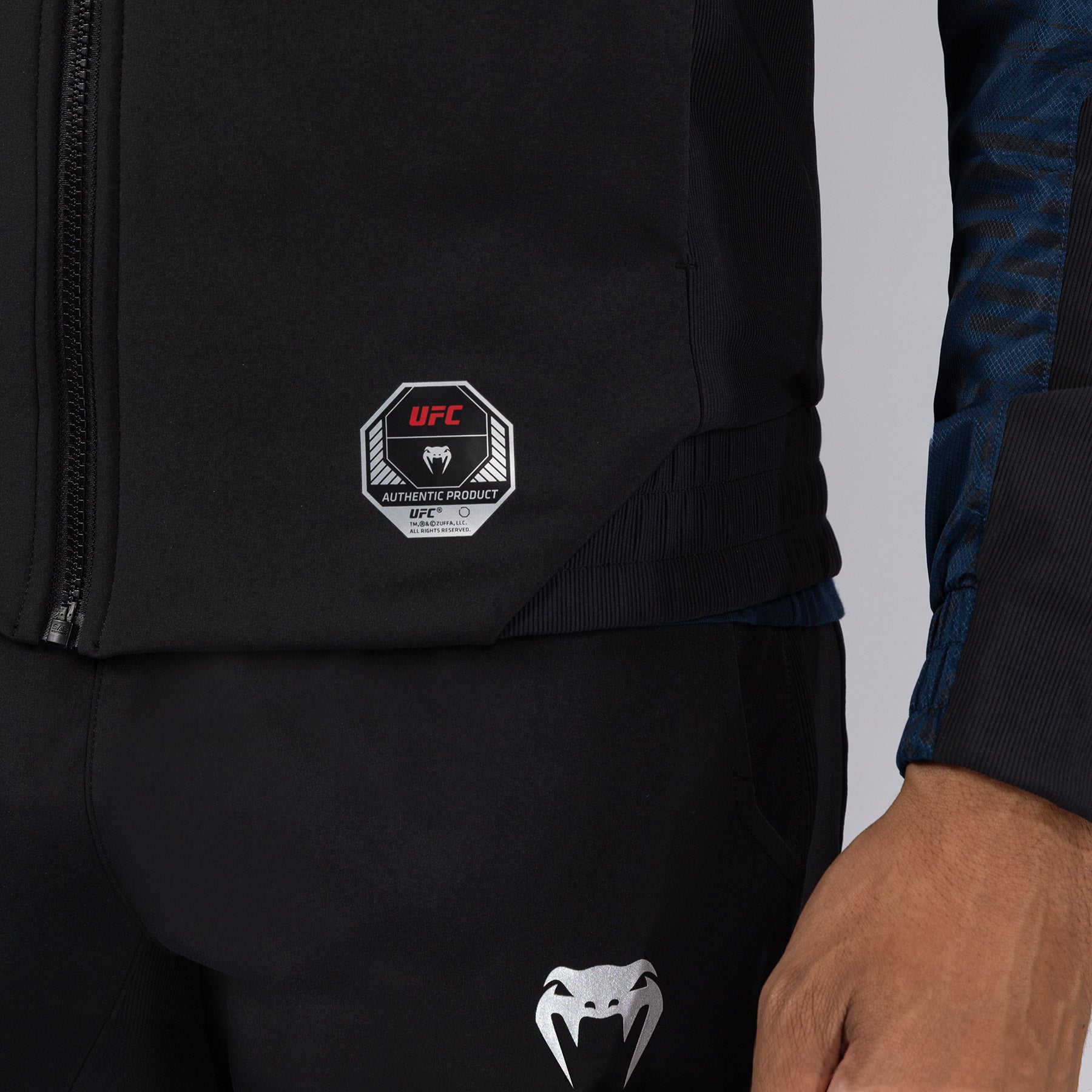 ufc-fusion-by-venum-fight-week-herren-zip-hoodie-ozeanisches-blau image 6