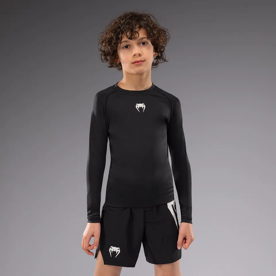 venum-contender-kinder-rashguard-langarm-schwarz image 1