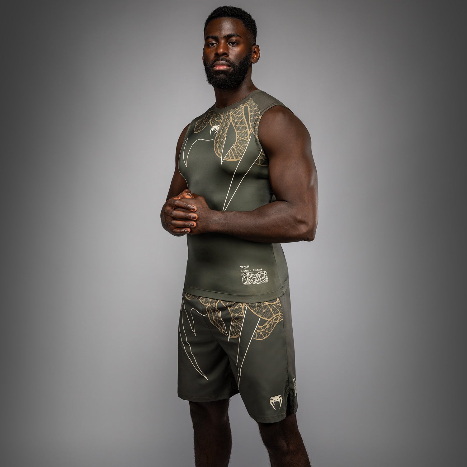 venum-serpenti-rmelloses-rashguard-khaki-bronze-ivory image 2