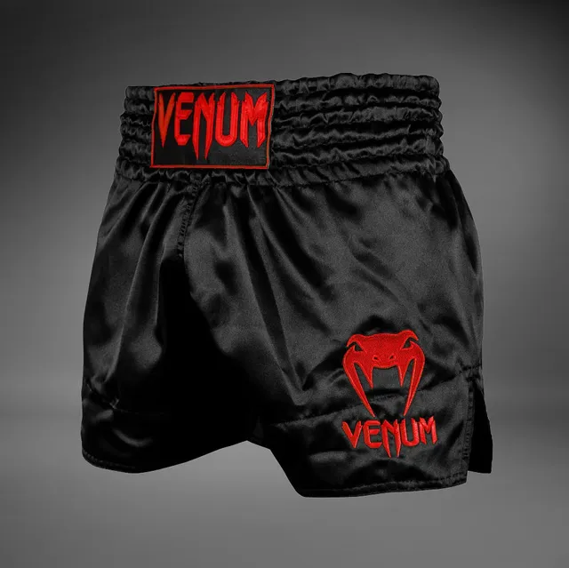 venum-classic-muay-thai-shorts-schwarz-rot image 1
