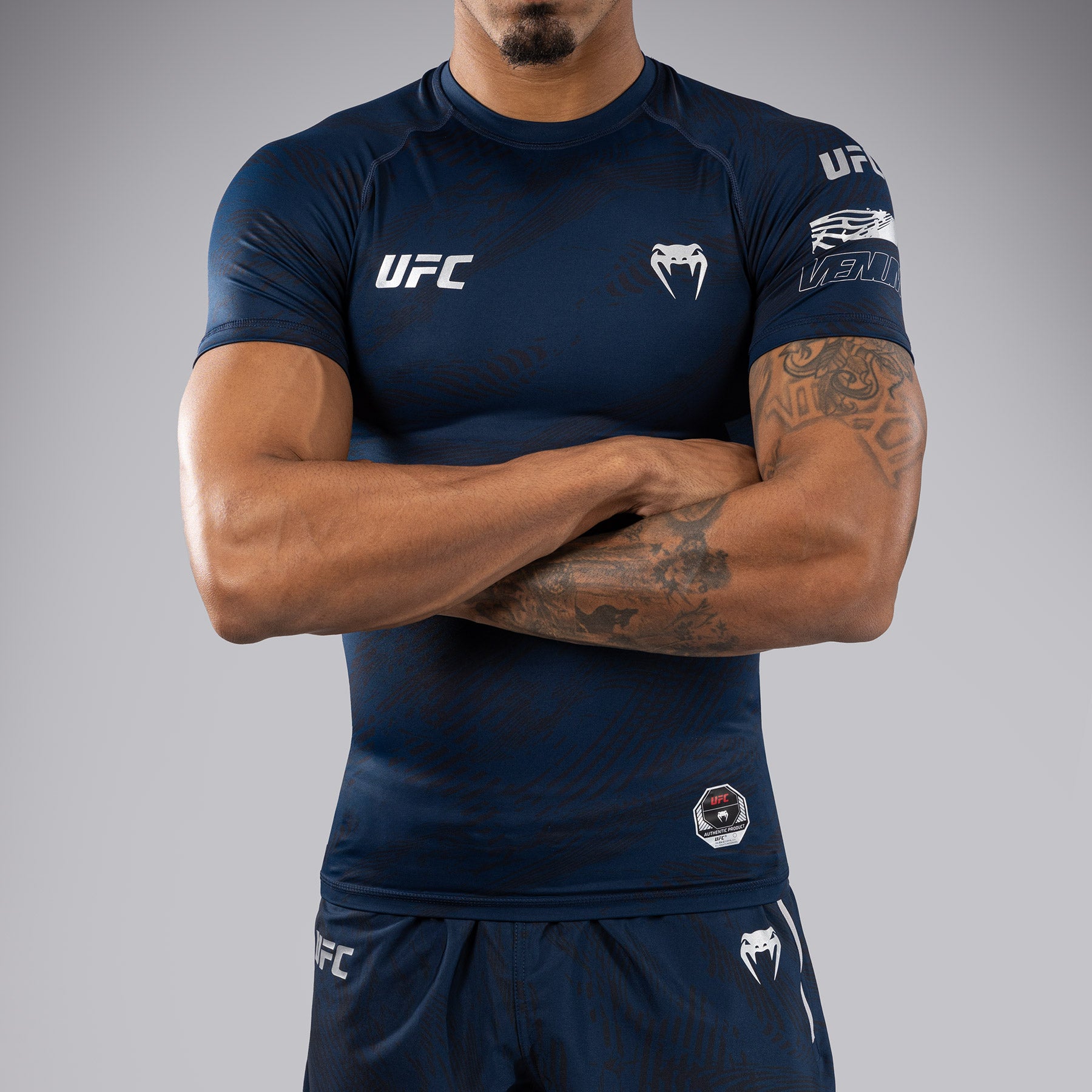 ufc-fusion-by-venum-fight-week-performance-rashguard-herren-kurzarm-ozeanblau image 7