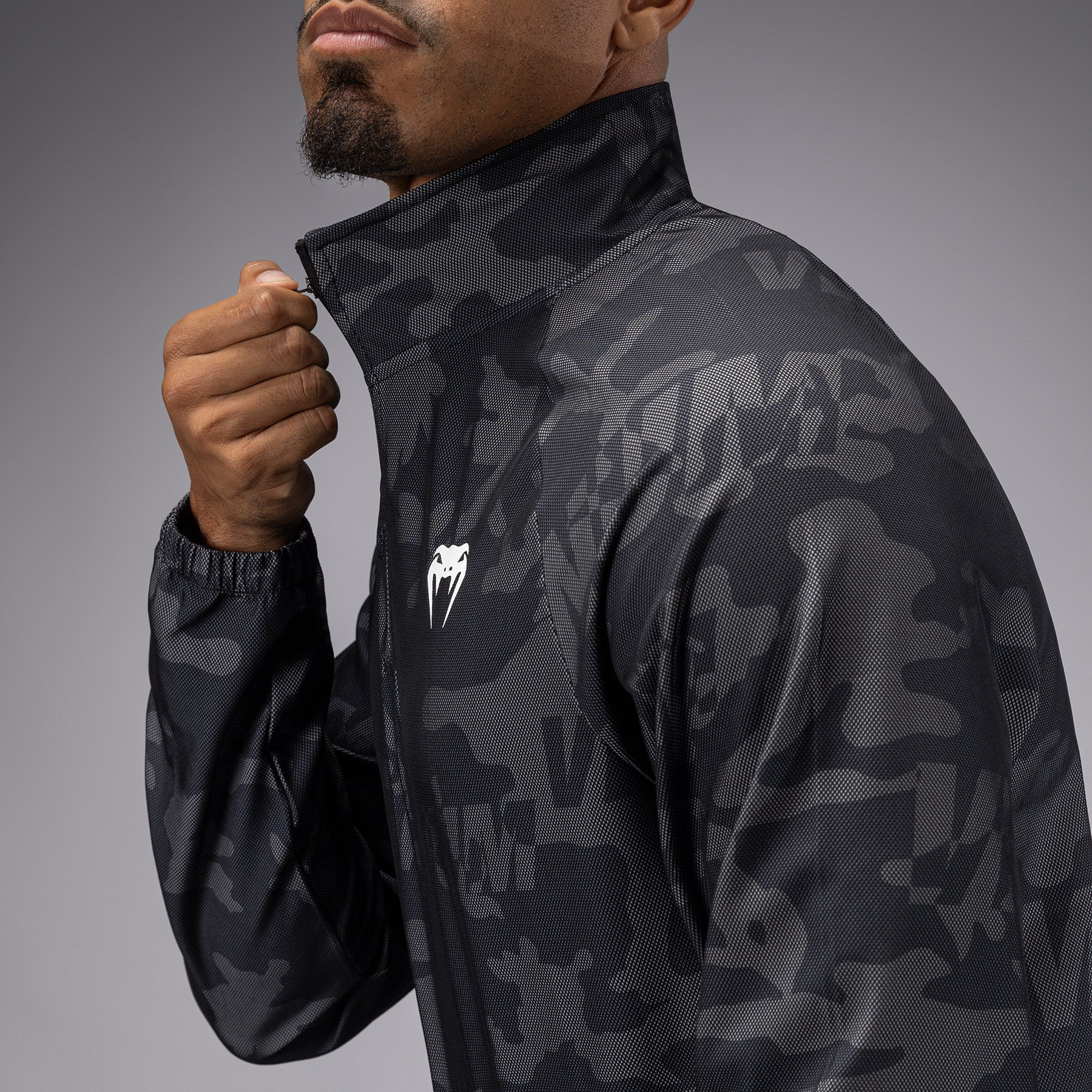 venum-trooper-herren-trainingsanzug-jacke-schwarz-dunkelgrau image 3