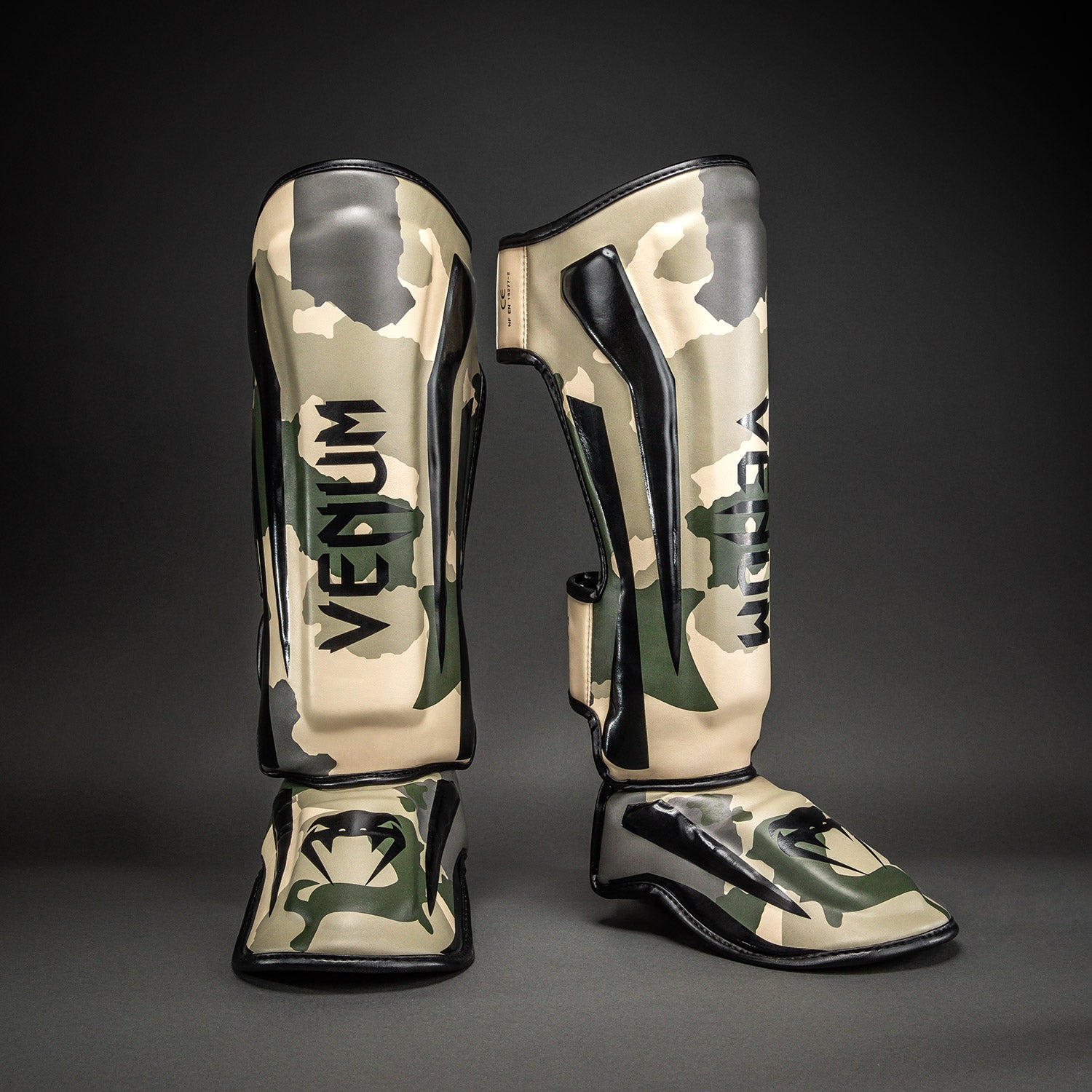 venum-elite-schienbeinschoner-khaki-cremewei image 2